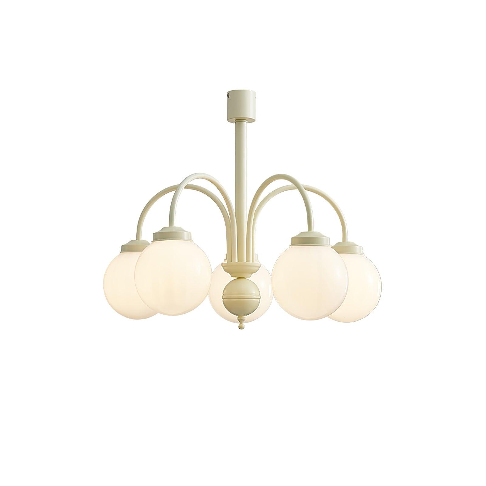 Velaora Chandelier Cream Glass Spheres