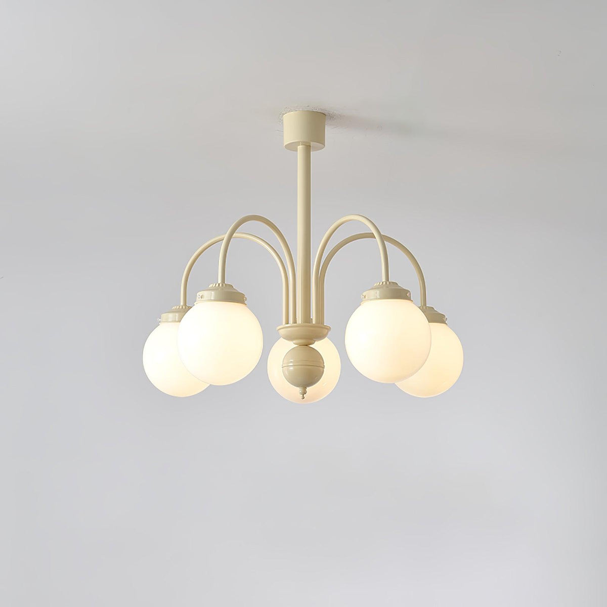 Velaora Chandelier Cream Glass Spheres