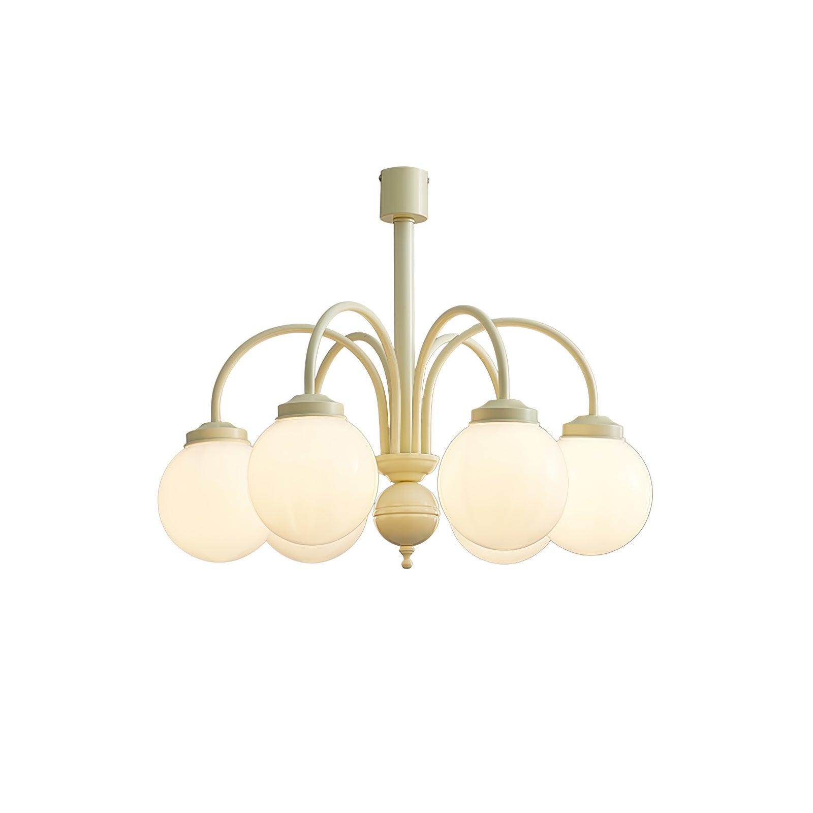 Velaora Chandelier Cream Glass Spheres