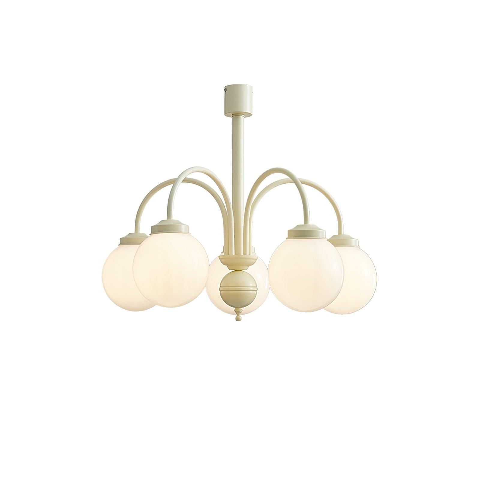 Velaora Chandelier Cream Glass Spheres