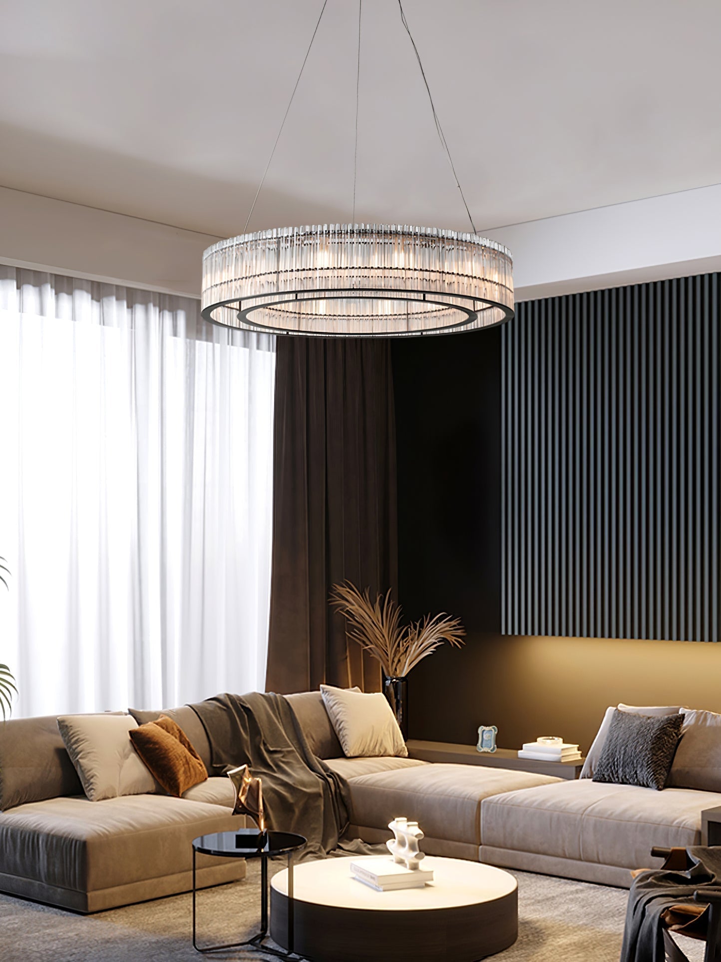 Celivia Pendant Lamp Glass Tube Ring Modern Luxury