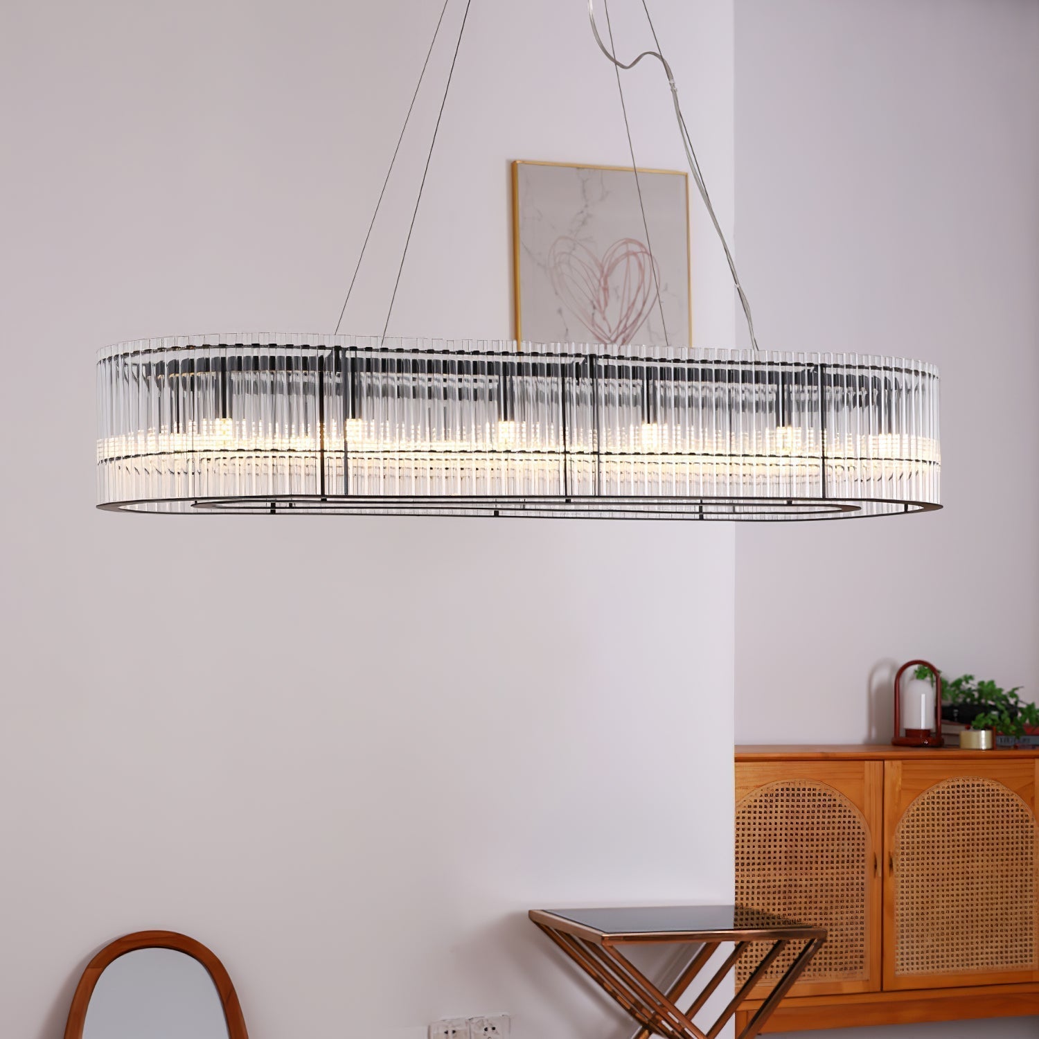 Celivia Pendant Lamp Glass Tube Ring Modern Luxury