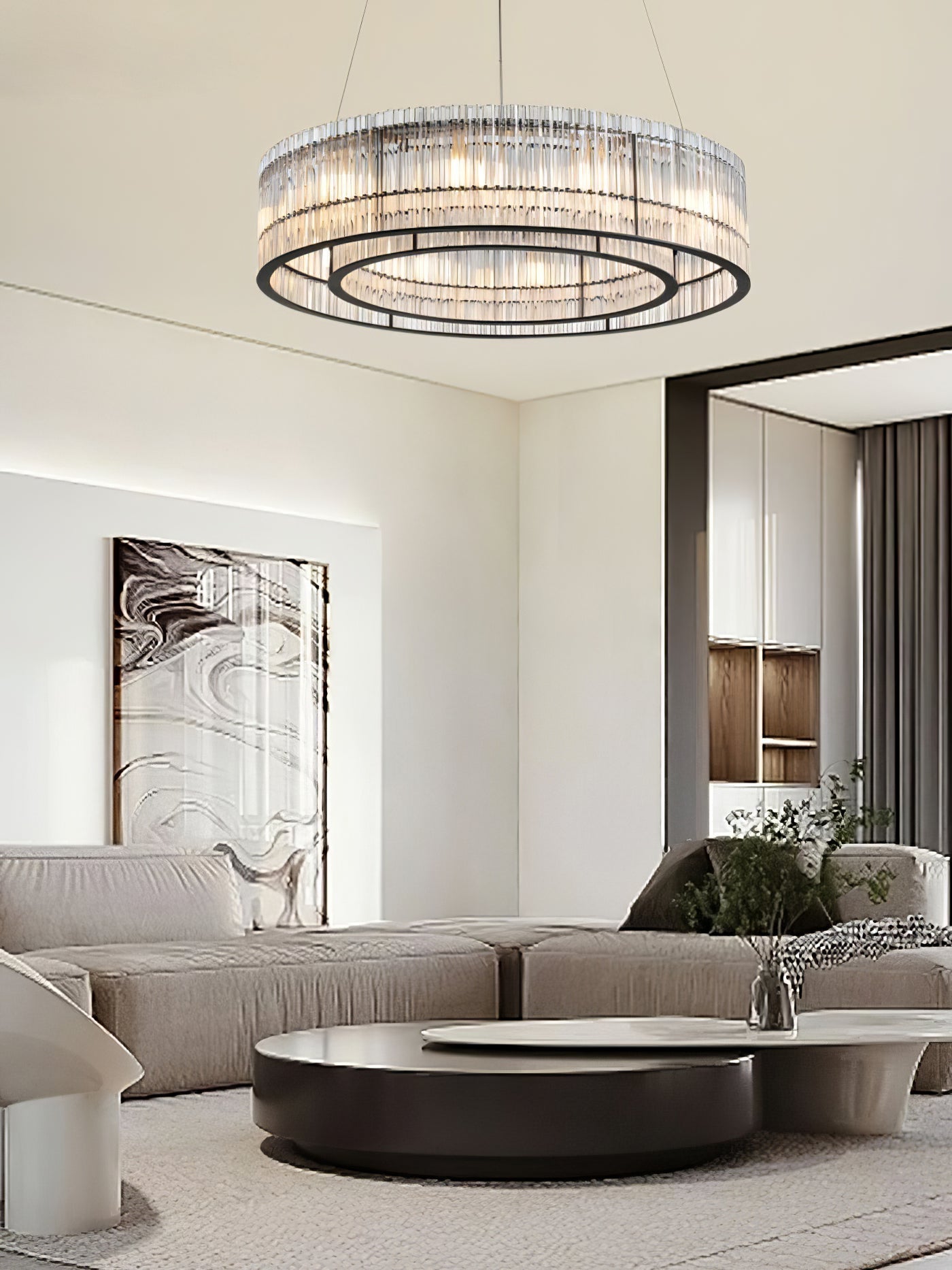 Celivia Pendant Lamp Glass Tube Ring Modern Luxury