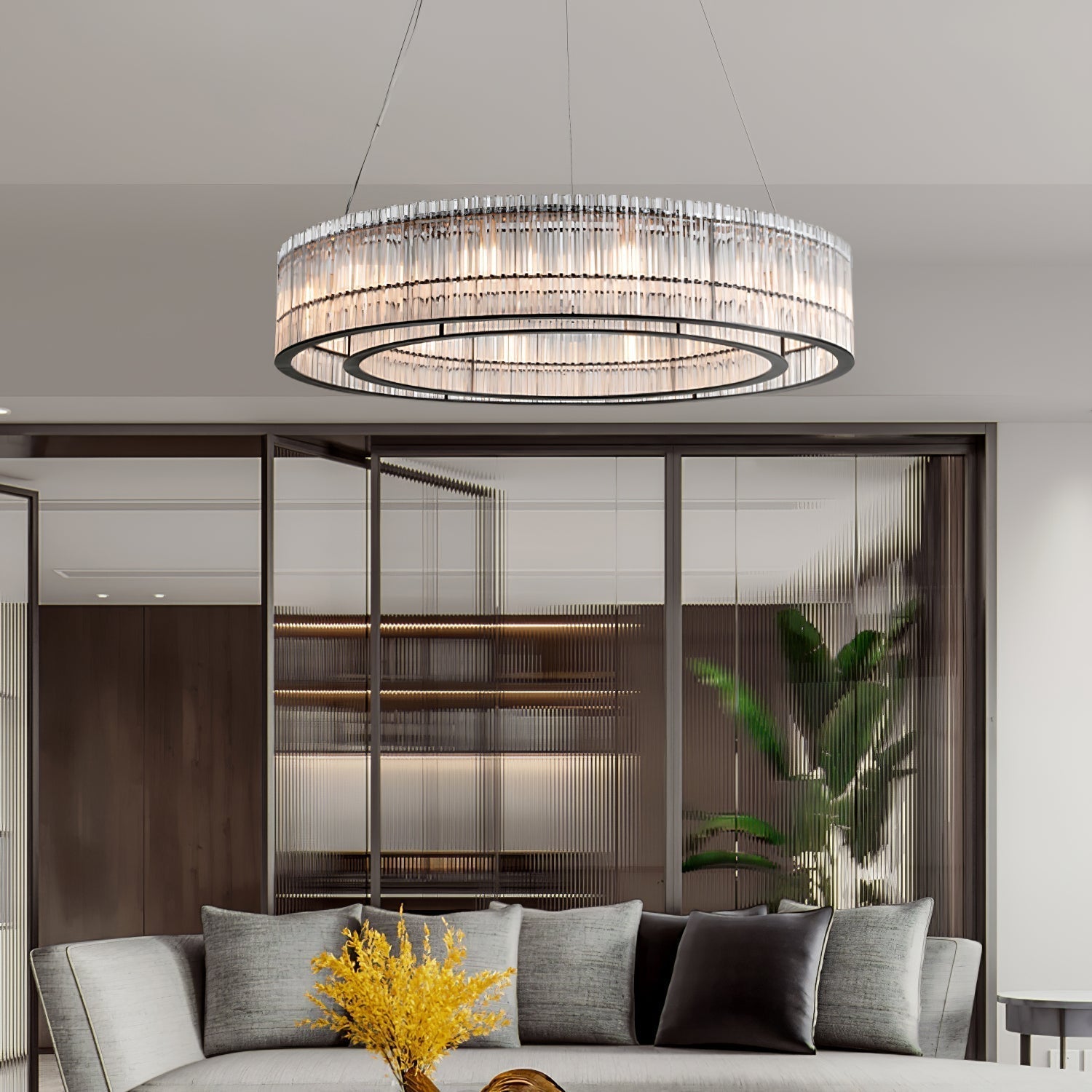 Celivia Pendant Lamp Glass Tube Ring Modern Luxury
