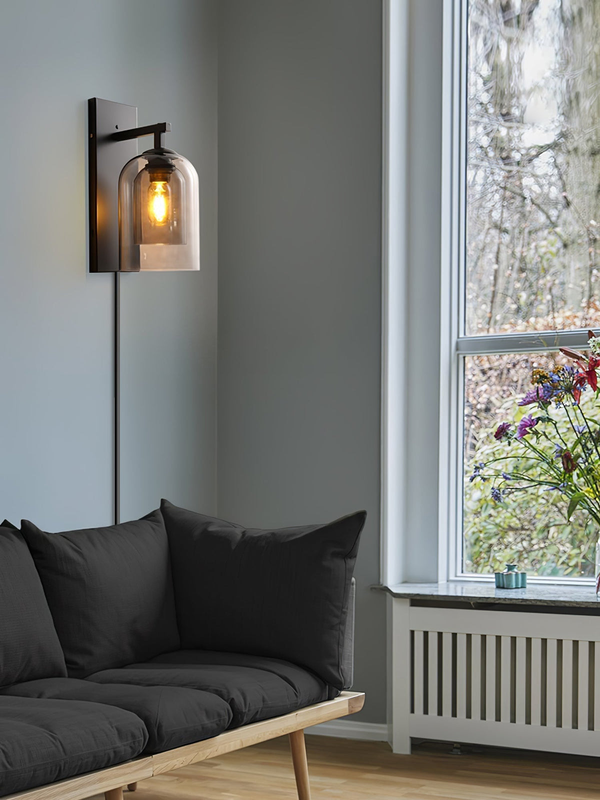 Celerira Nordic Art Tubular Plug-in Glass Wall Lamp
