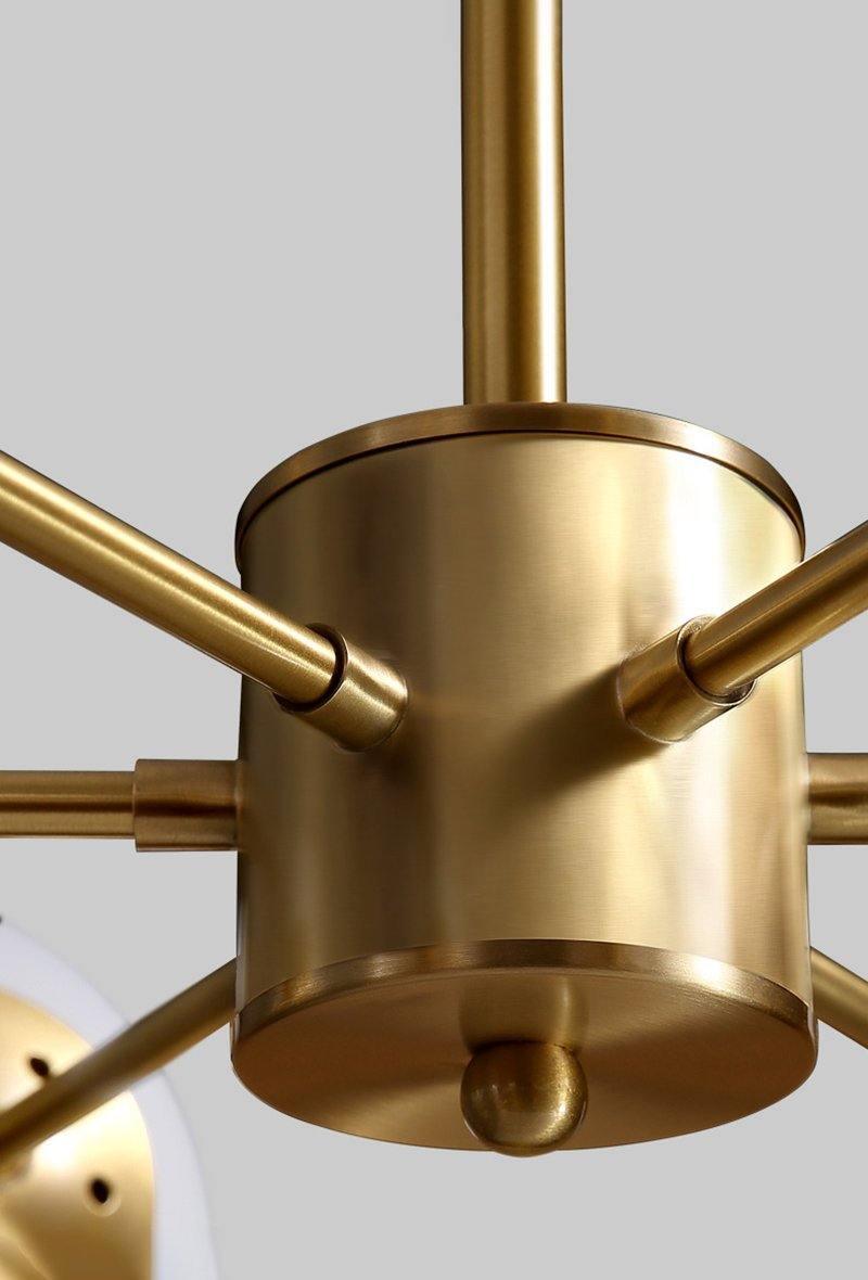 Eshlen Chandelier Brass Opal Glass