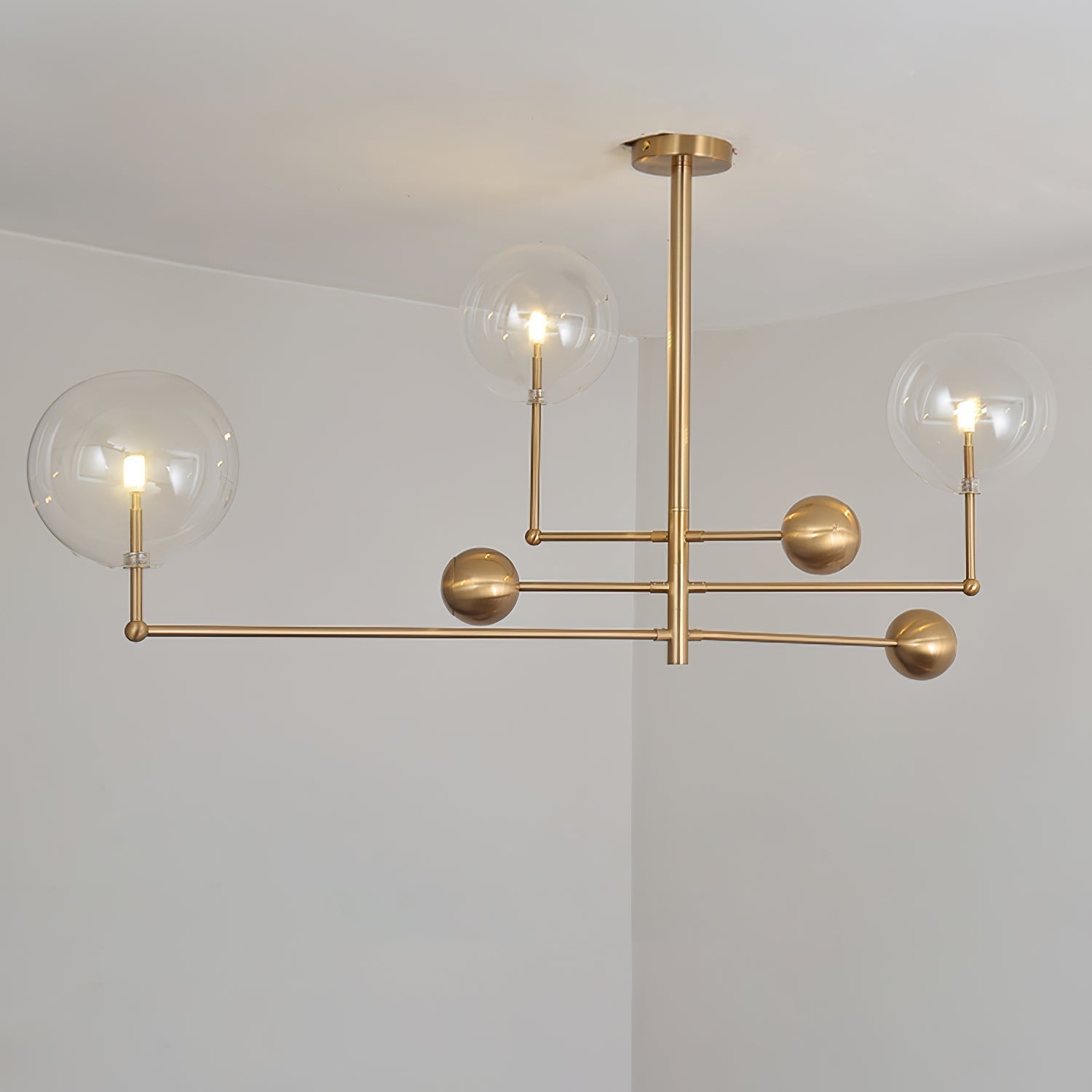 Orbit Contemporary Glass Chandelier