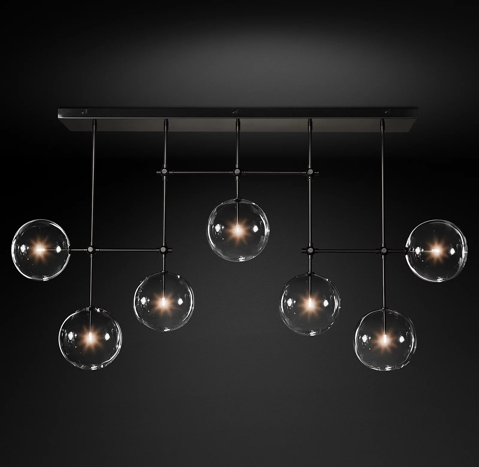 Orbit Contemporary Glass Chandelier