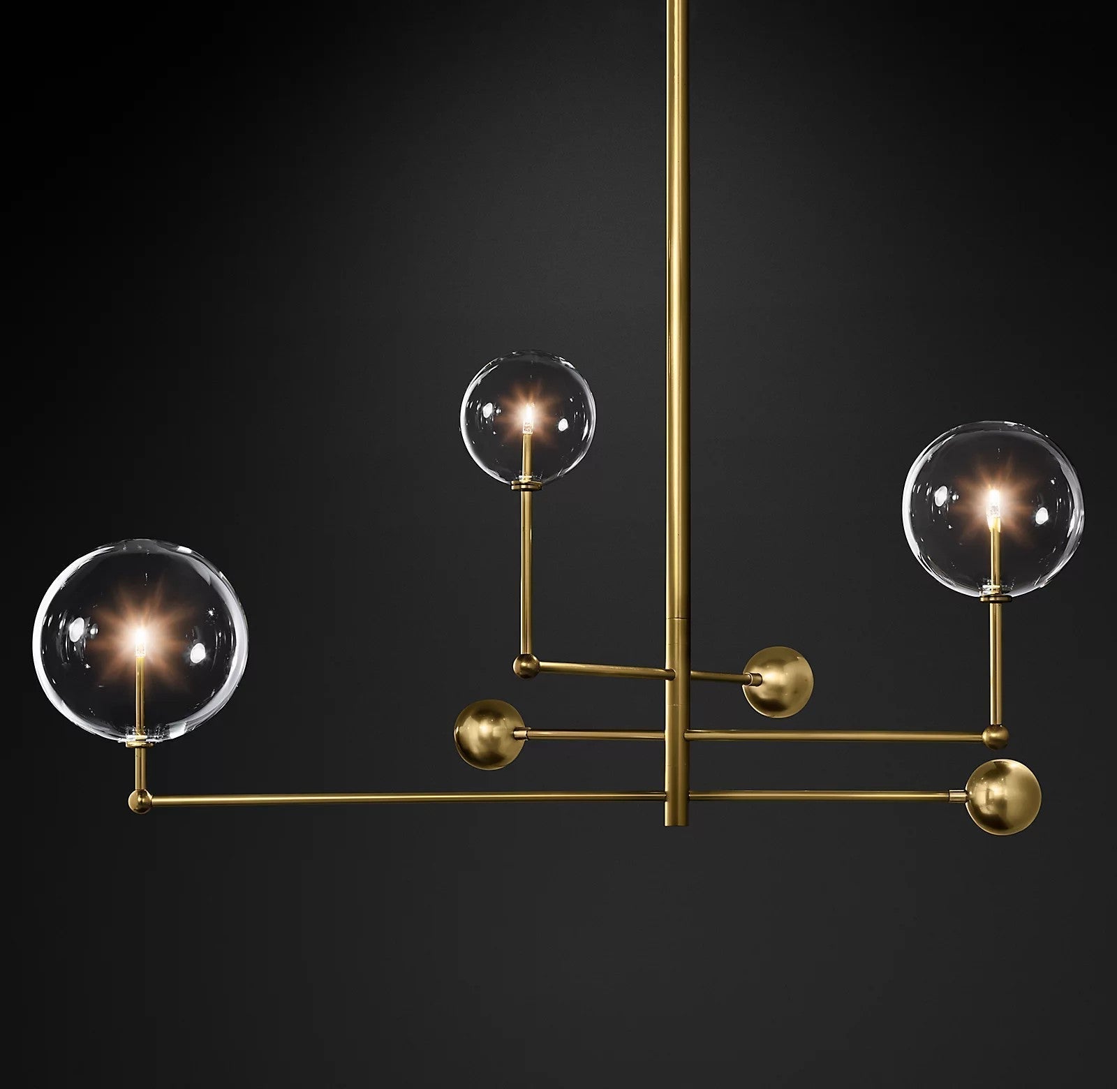 Orbit Contemporary Glass Chandelier