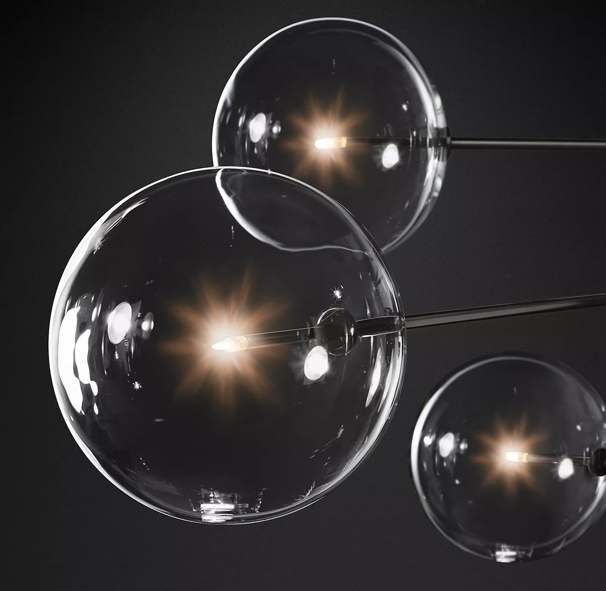Orbit Contemporary Glass Chandelier