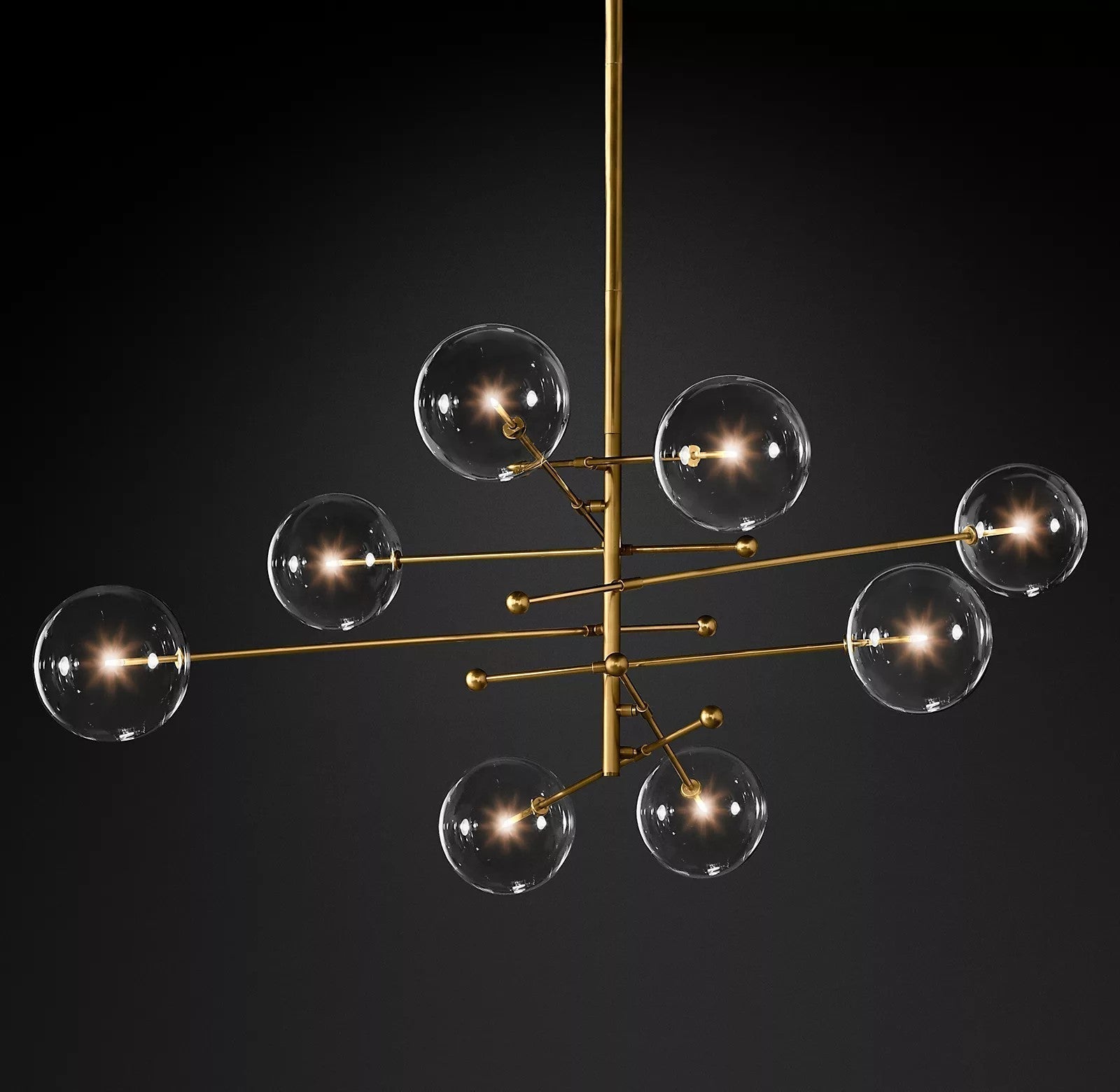 Orbit Contemporary Glass Chandelier