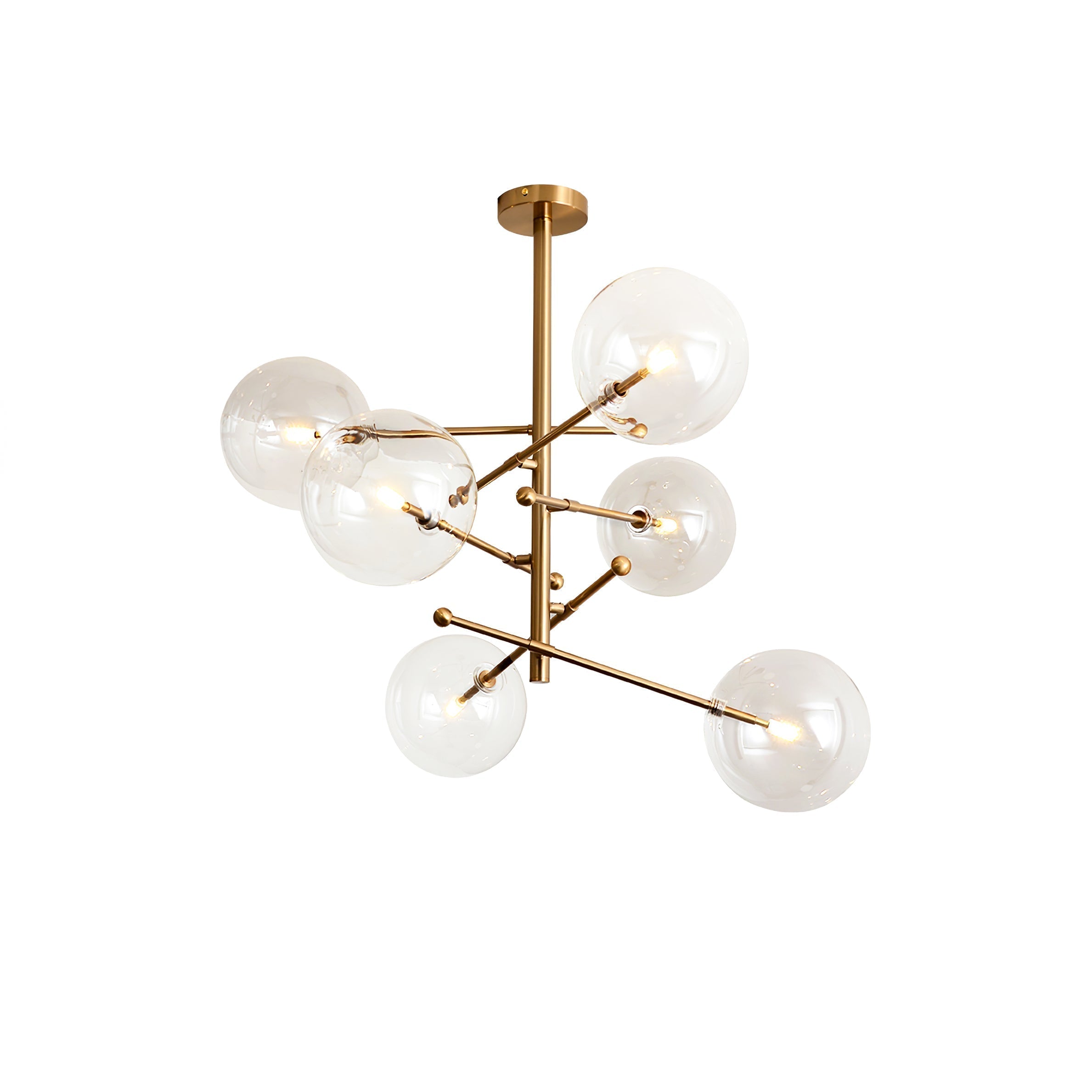 Orbit Contemporary Glass Chandelier