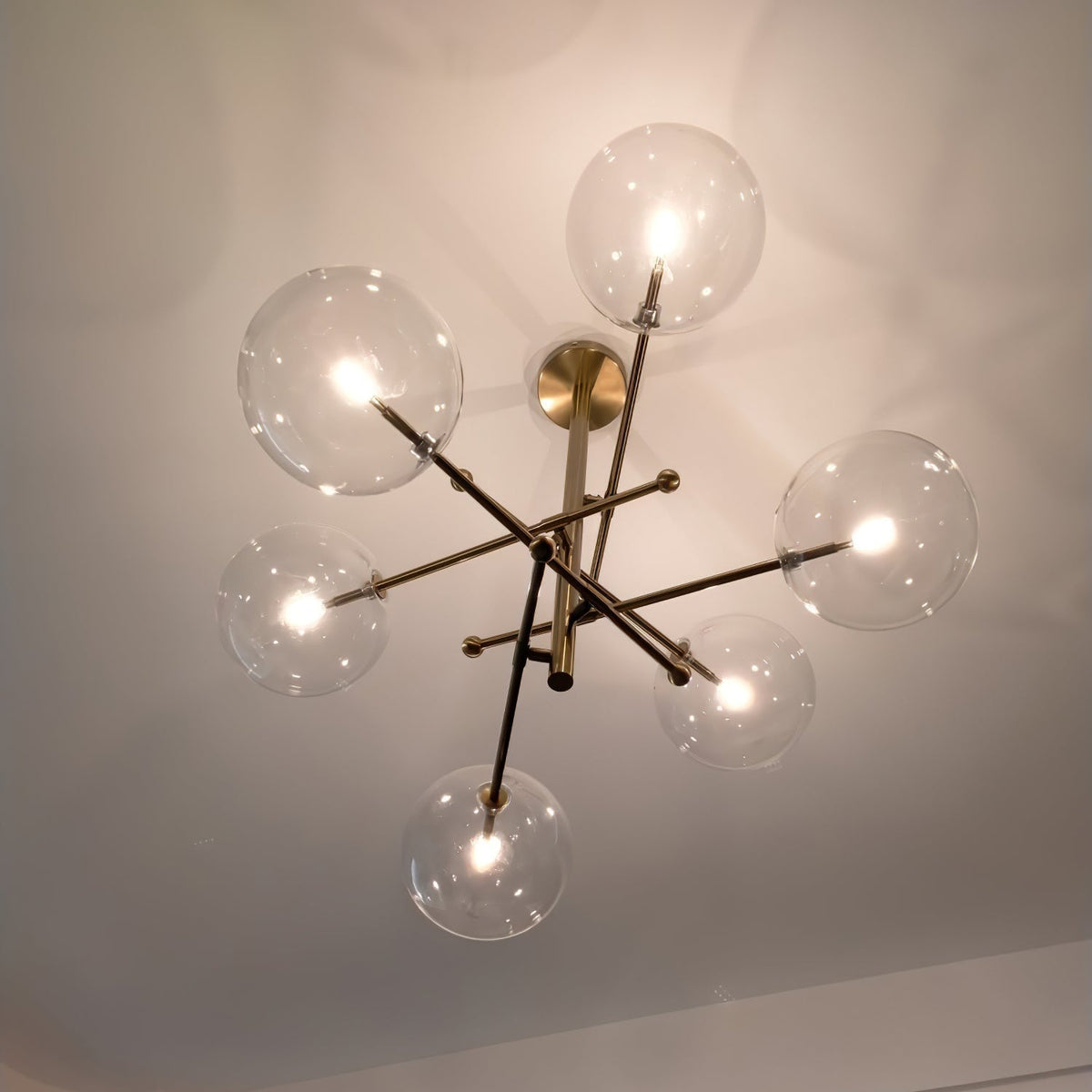 Orbit Contemporary Glass Chandelier