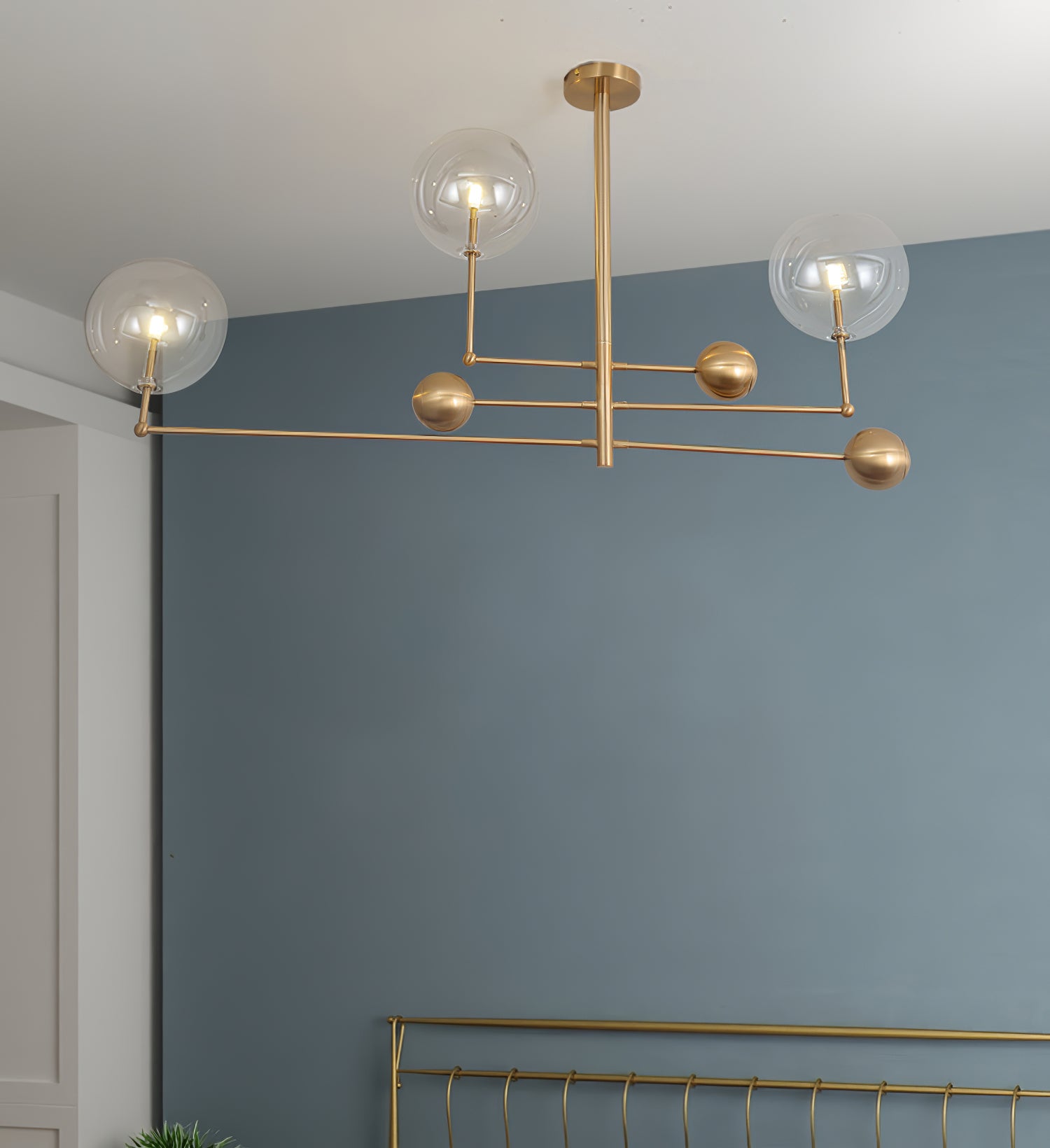 Orbit Contemporary Glass Chandelier