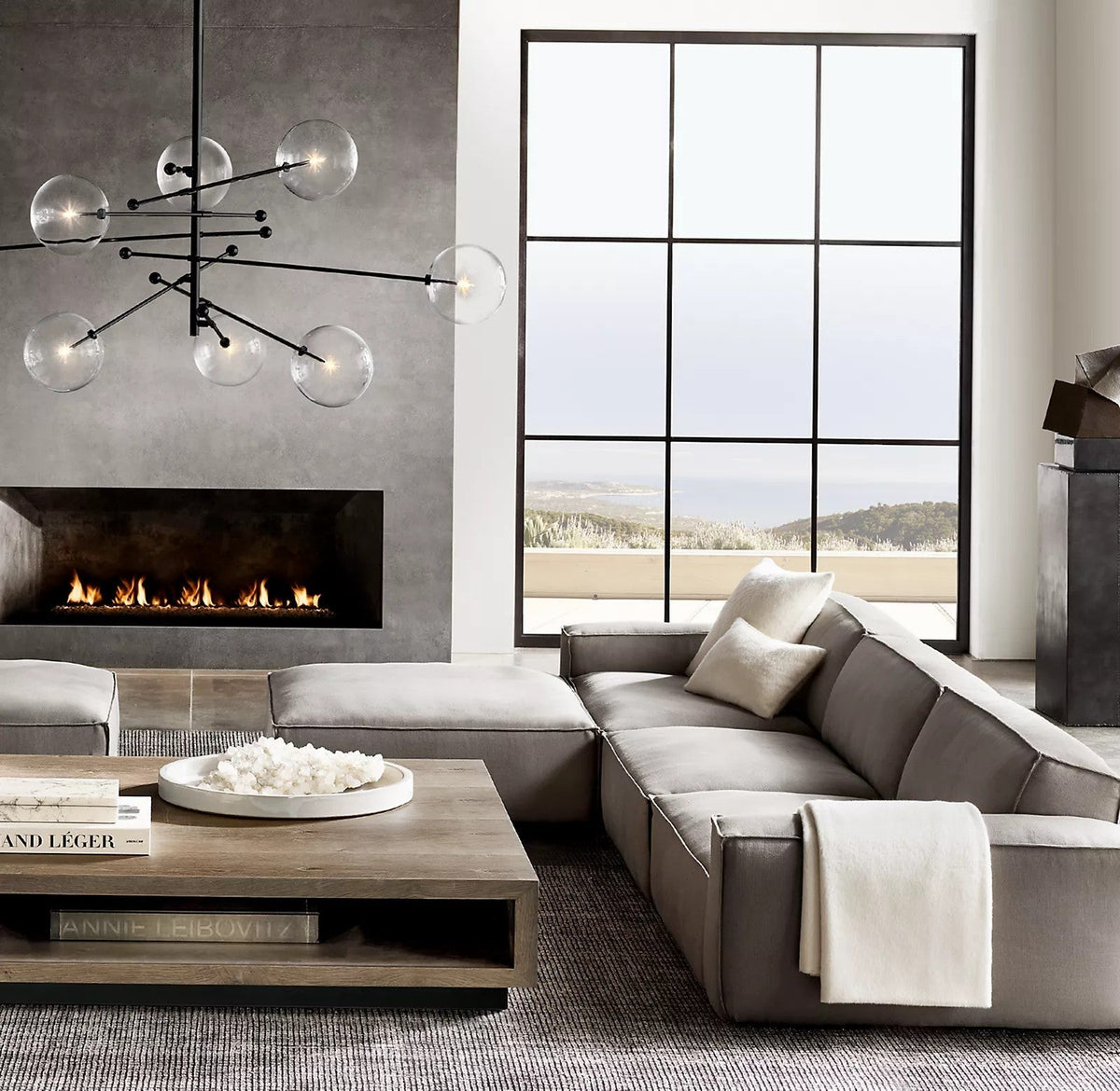 Orbit Contemporary Glass Chandelier
