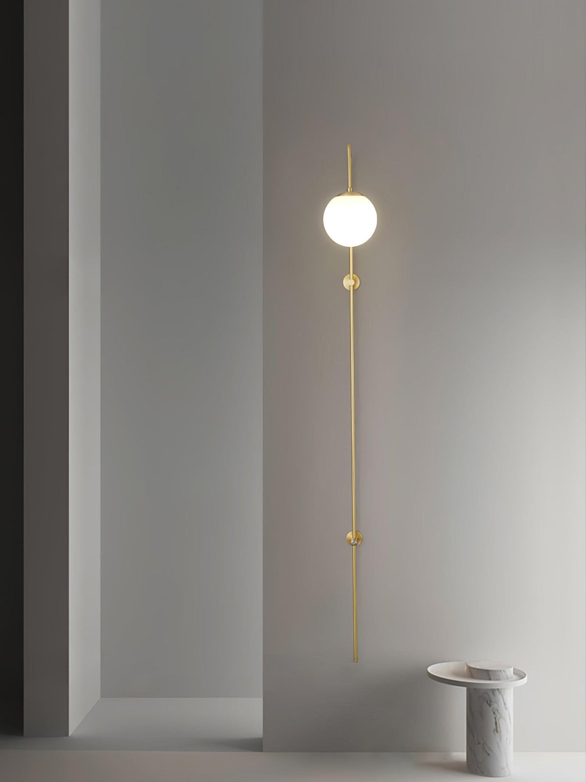 Nyvaris Modern Minimalist Globe Brass Glass Sconce Wall lamp