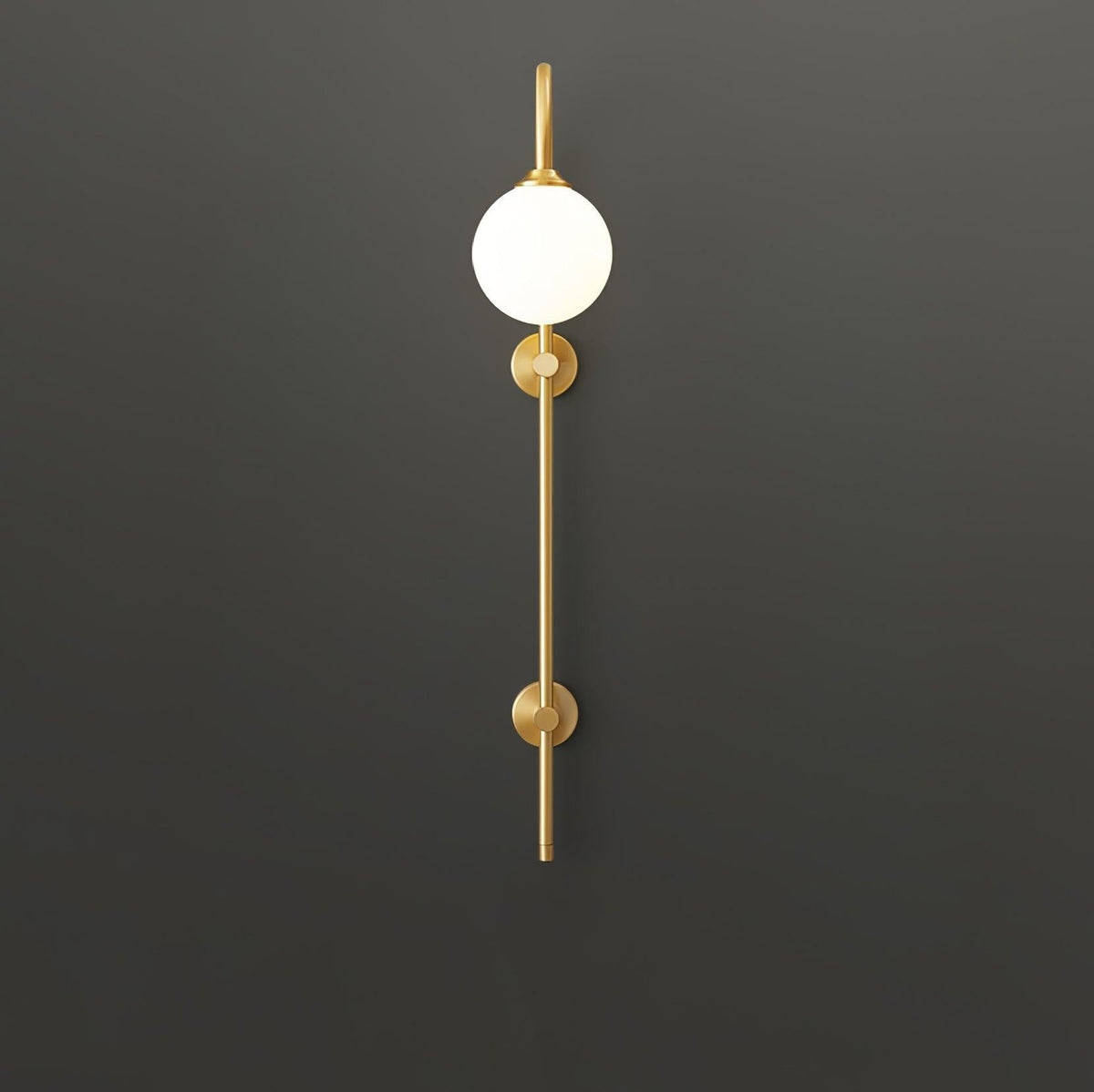 Nyvaris Modern Minimalist Globe Brass Glass Sconce Wall lamp