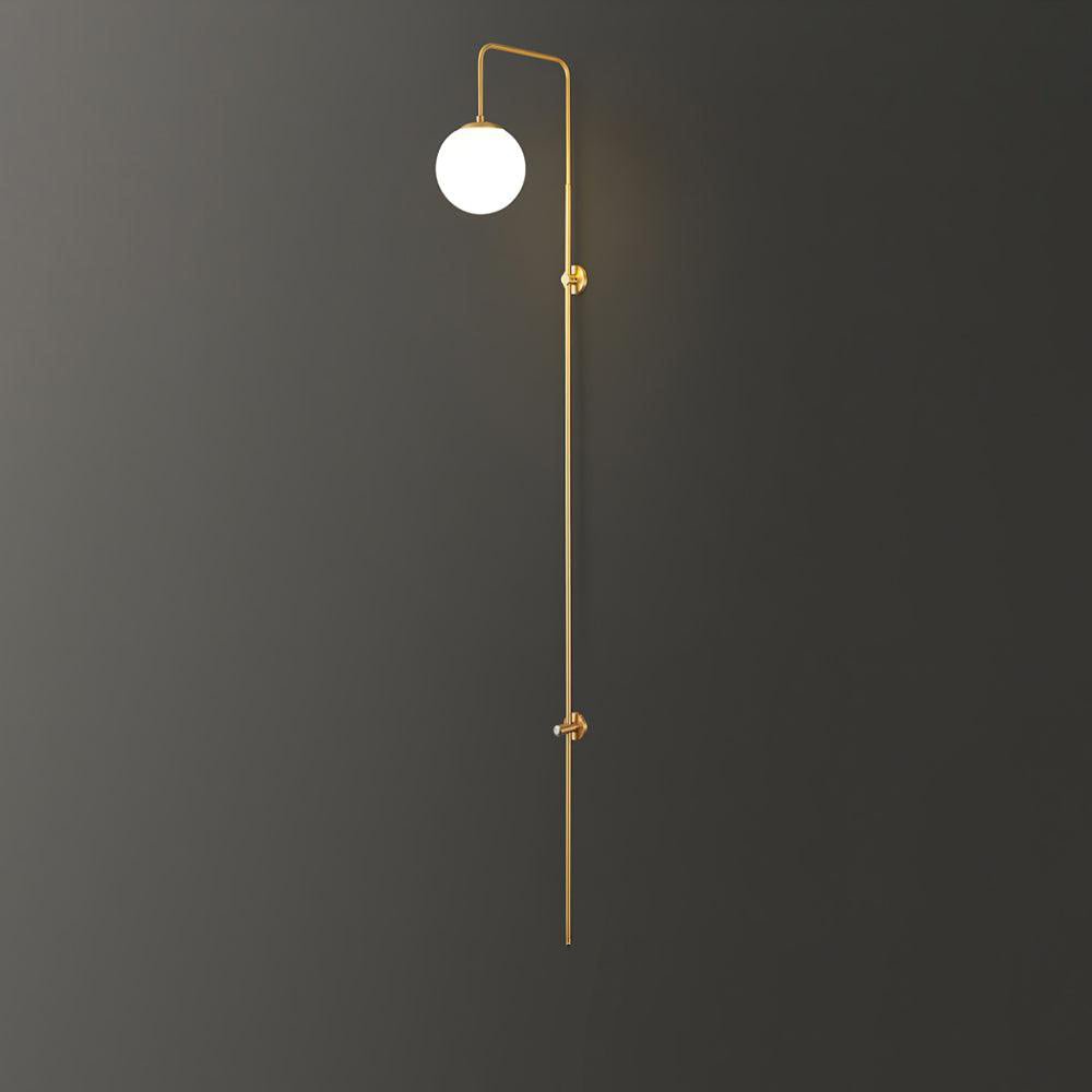 Nyvaris Modern Minimalist Globe Brass Glass Sconce Wall lamp