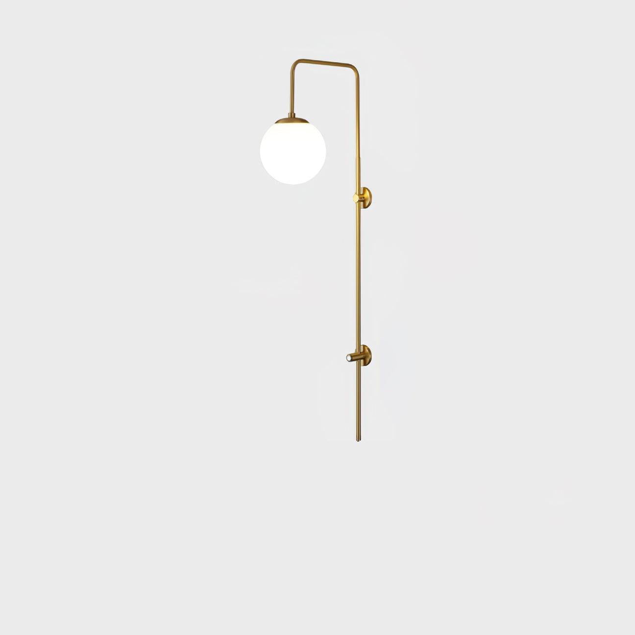 Nyvaris Modern Minimalist Globe Brass Glass Sconce Wall lamp