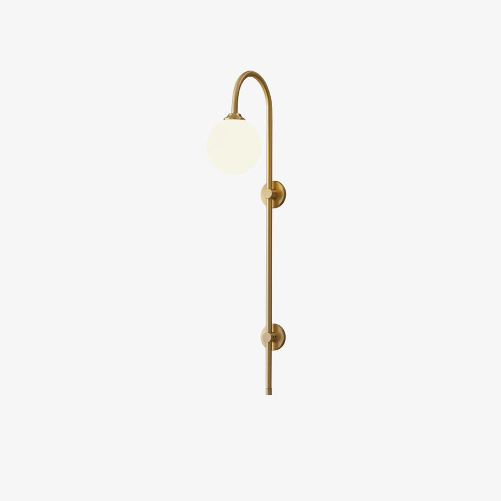 Nyvaris Modern Minimalist Globe Brass Glass Sconce Wall lamp