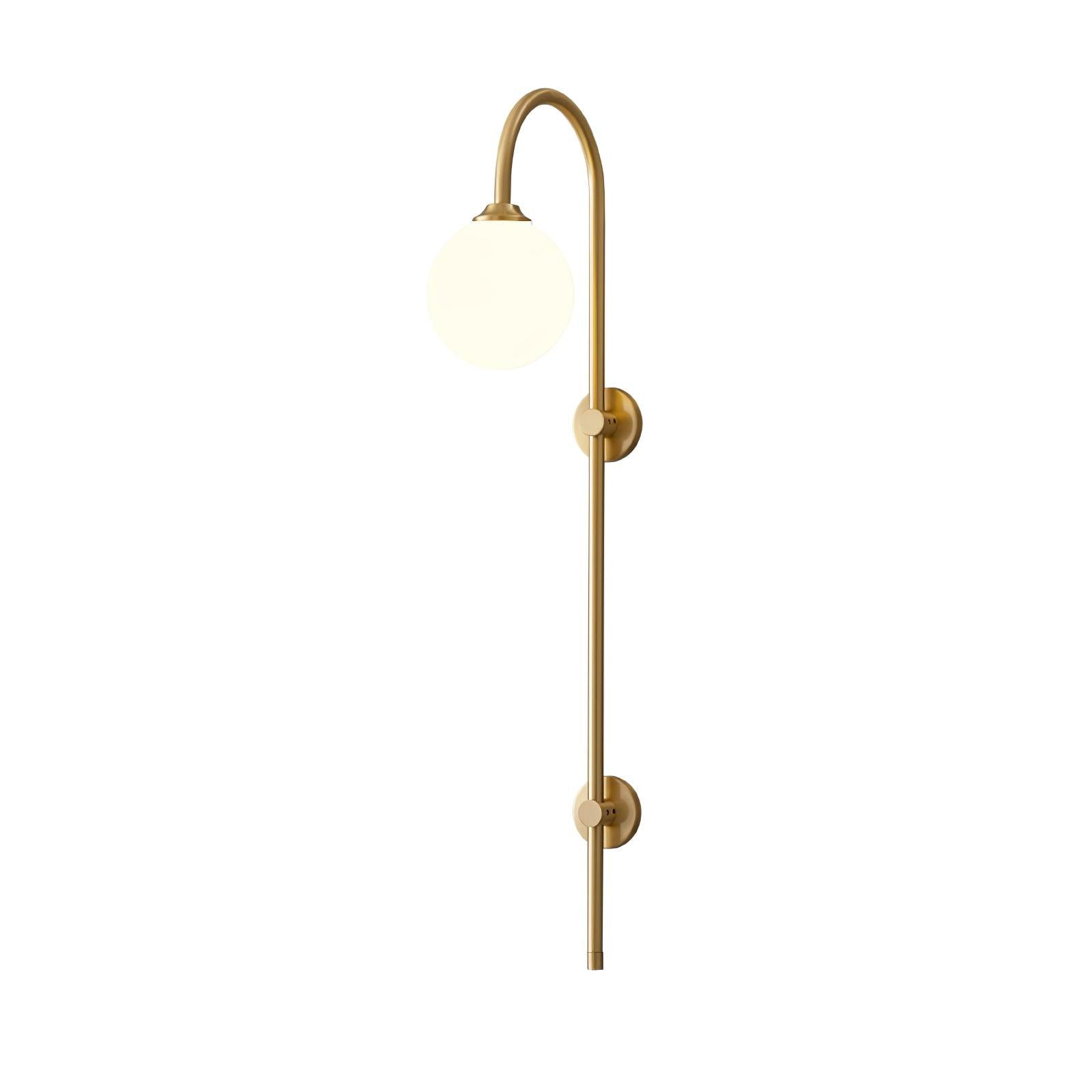 Nyvaris Modern Minimalist Globe Brass Glass Sconce Wall lamp