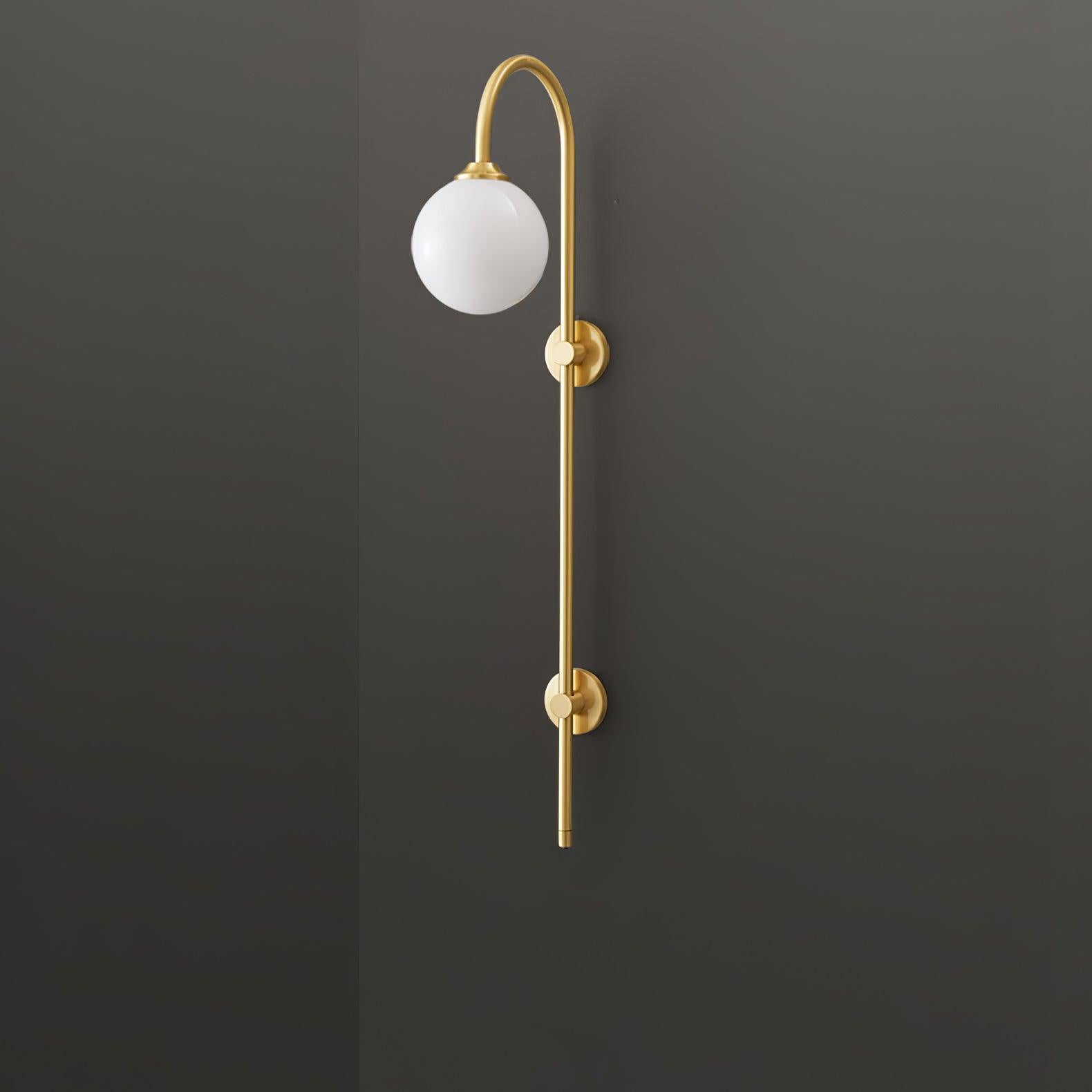 Nyvaris Modern Minimalist Globe Brass Glass Sconce Wall lamp