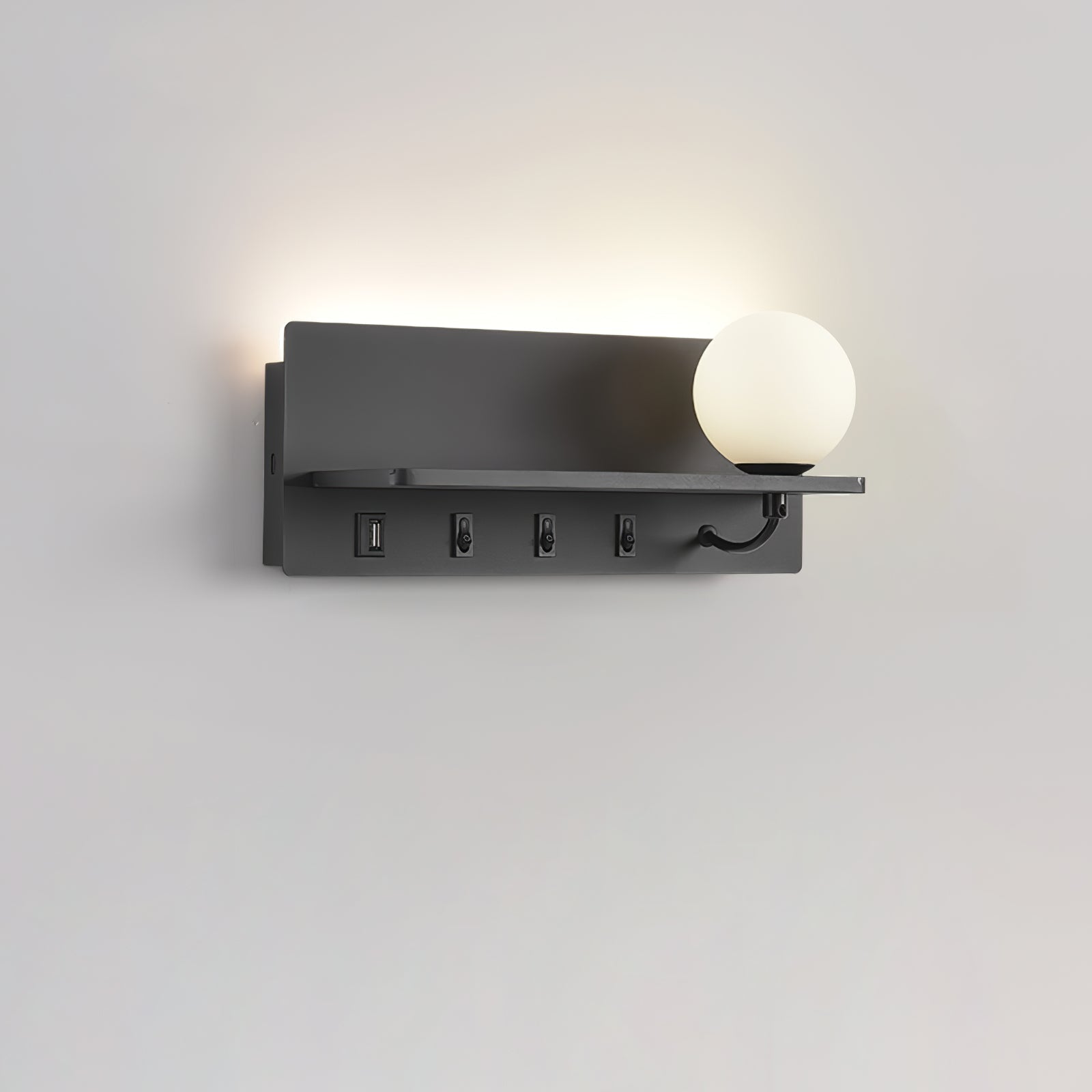 Thalior Modern Minimalist Slim Glass Wall lamp