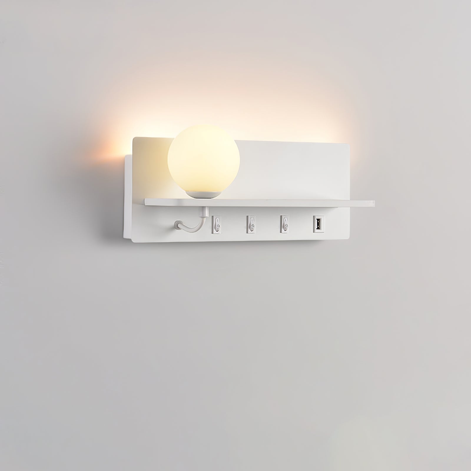 Thalior Modern Minimalist Slim Glass Wall lamp