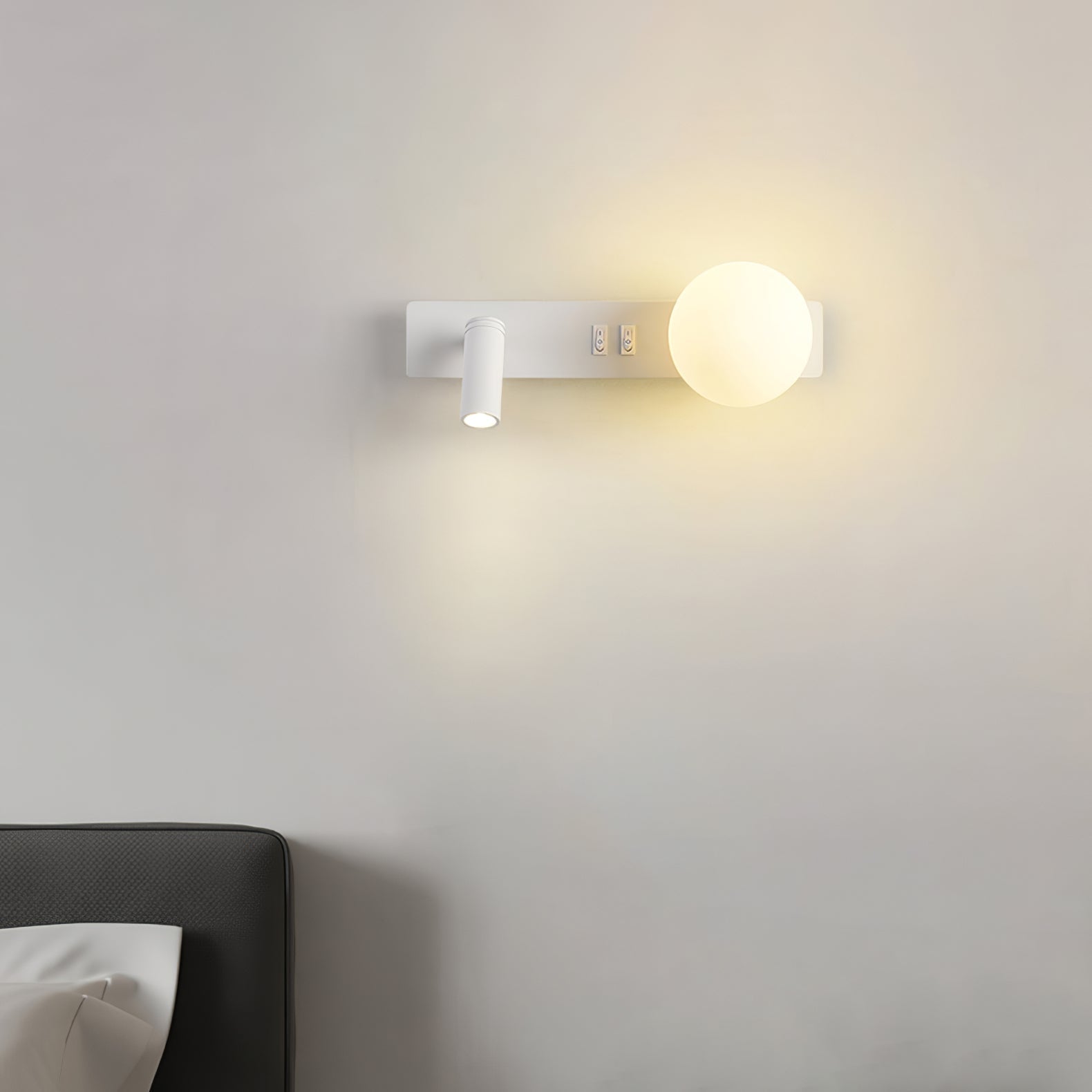 Thalior Modern Minimalist Slim Glass Wall lamp