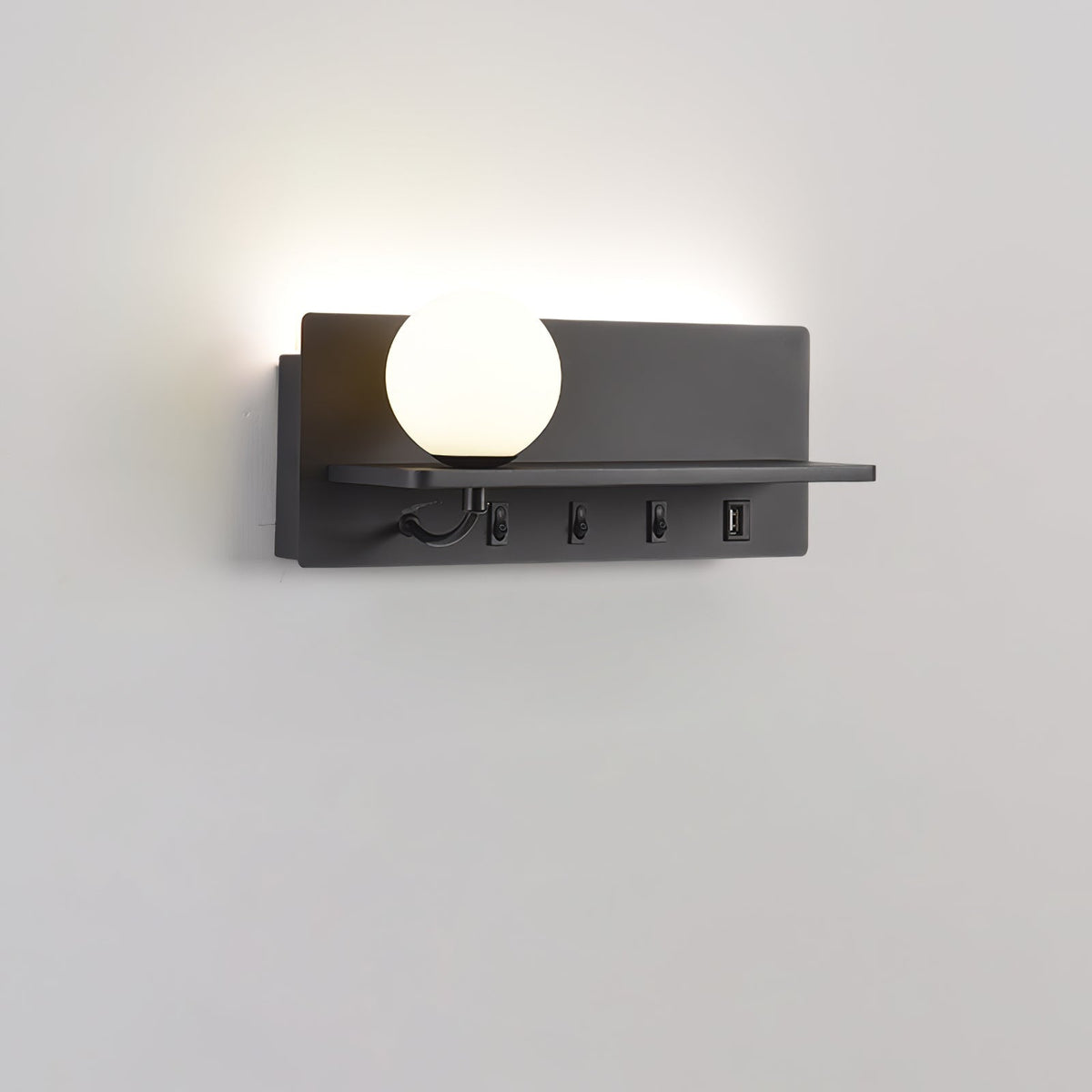 Thalior Modern Minimalist Slim Glass Wall lamp
