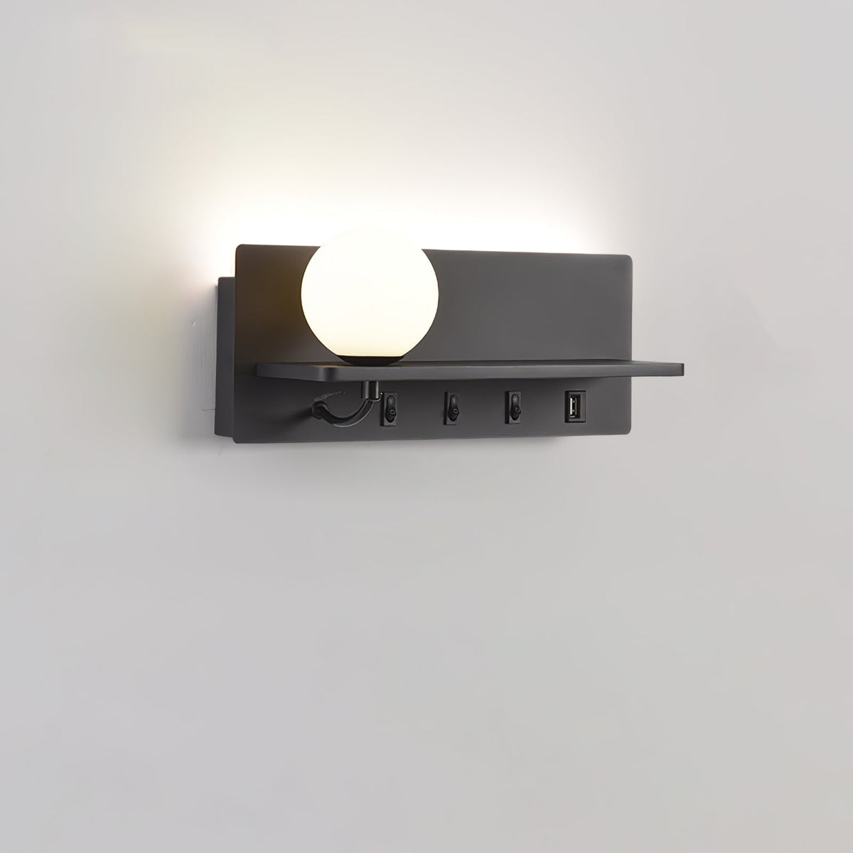 Thalior Modern Minimalist Slim Glass Wall lamp