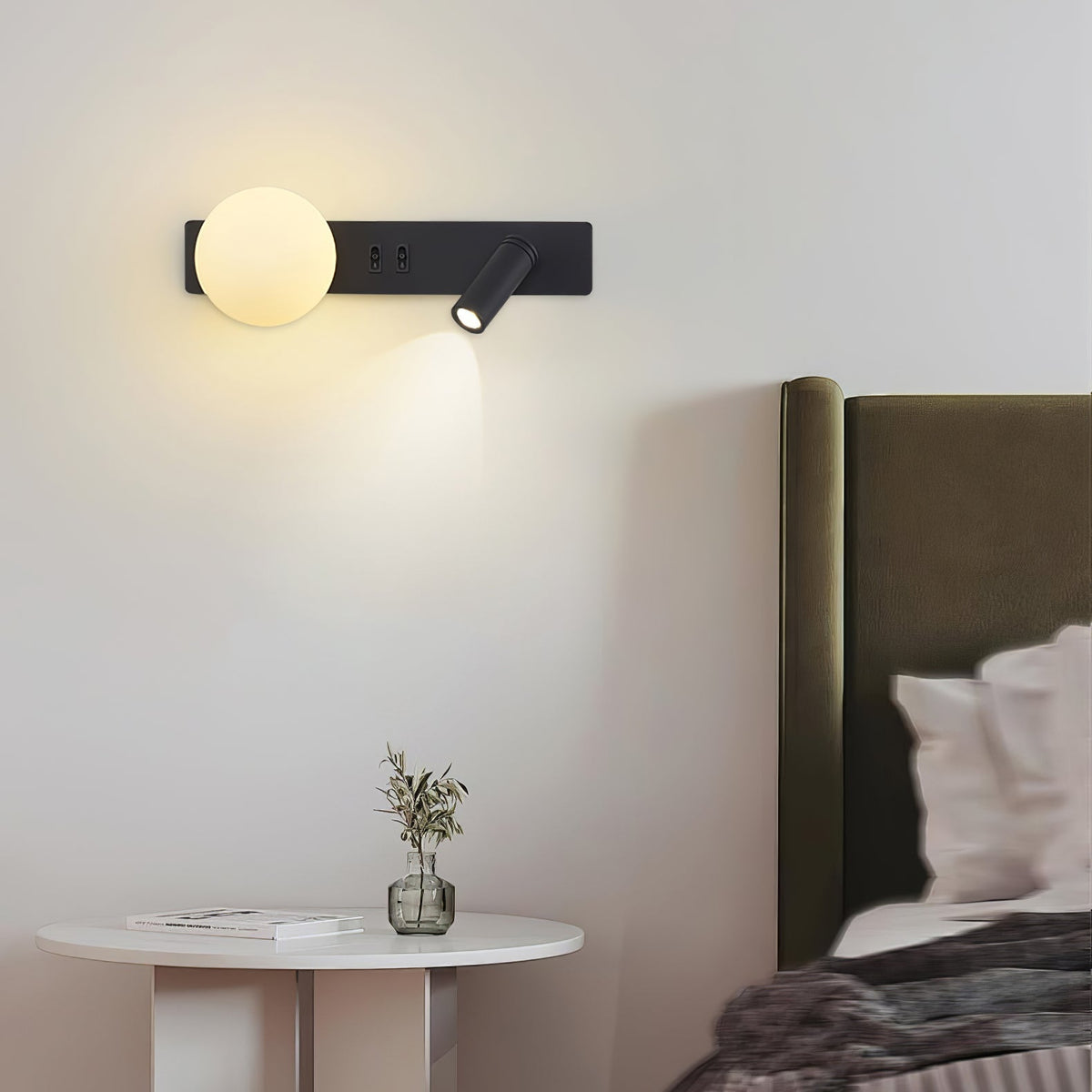 Thalior Modern Minimalist Slim Glass Wall lamp