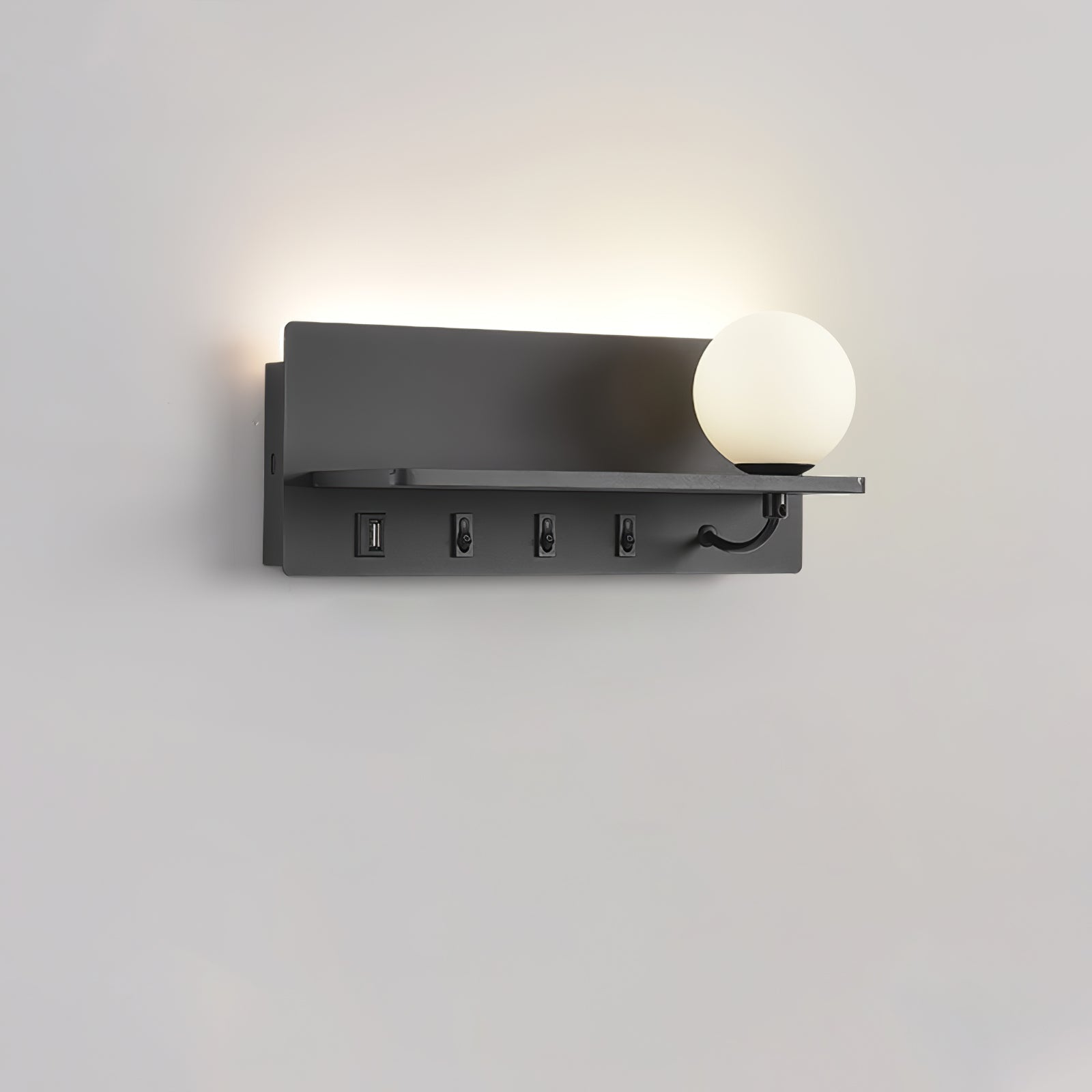 Thalior Modern Minimalist Slim Glass Wall lamp