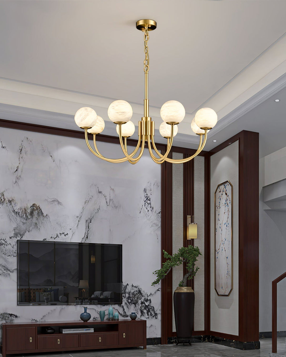 Chandelier Alabaster Luxury