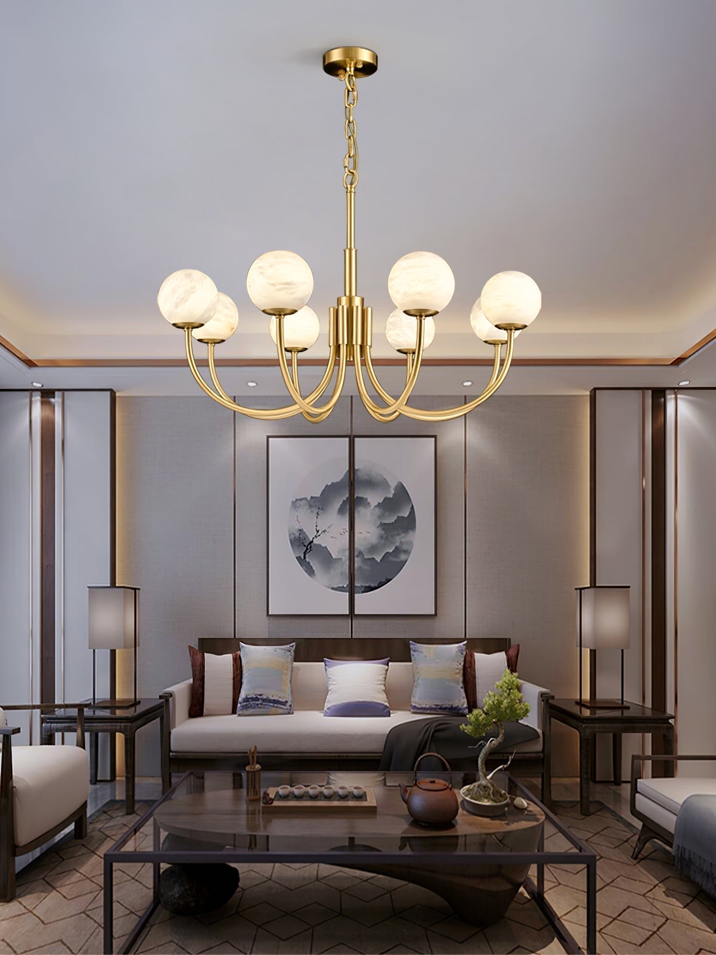 Chandelier Alabaster Luxury
