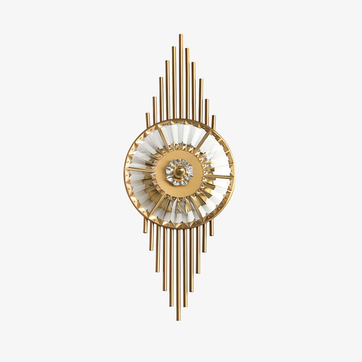 Cilirel Postmodern Luxury Gear Gold Crystal Wall Light