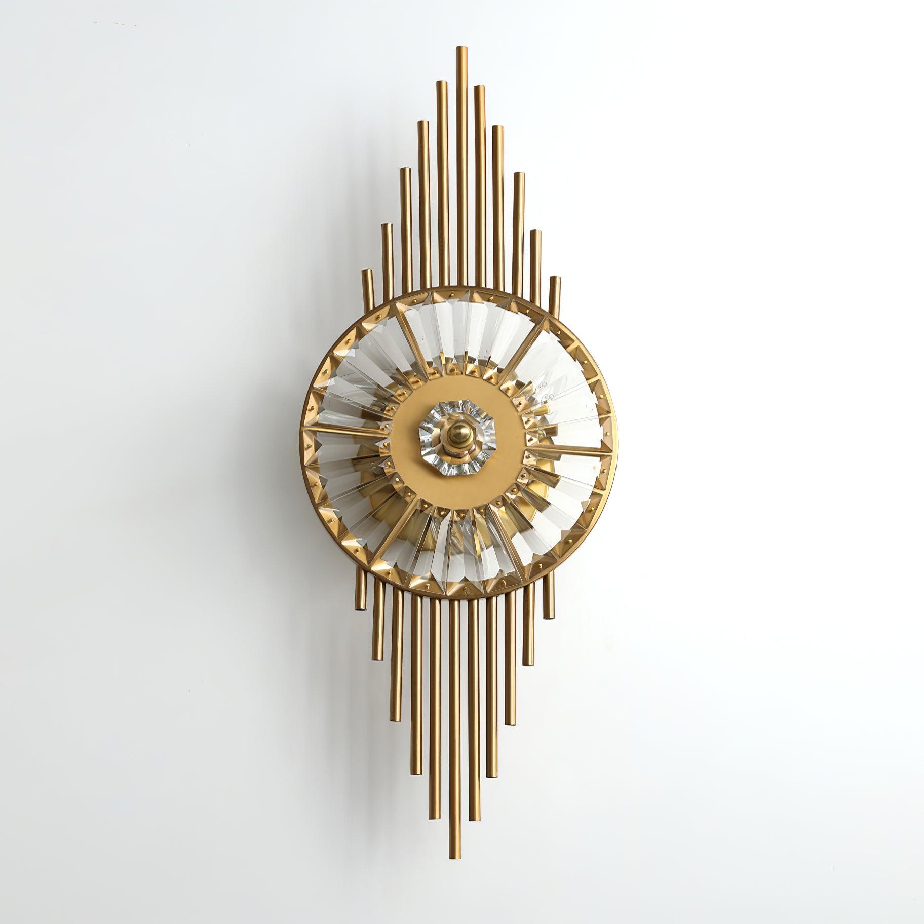 Cilirel Postmodern Luxury Gear Gold Crystal Wall Light