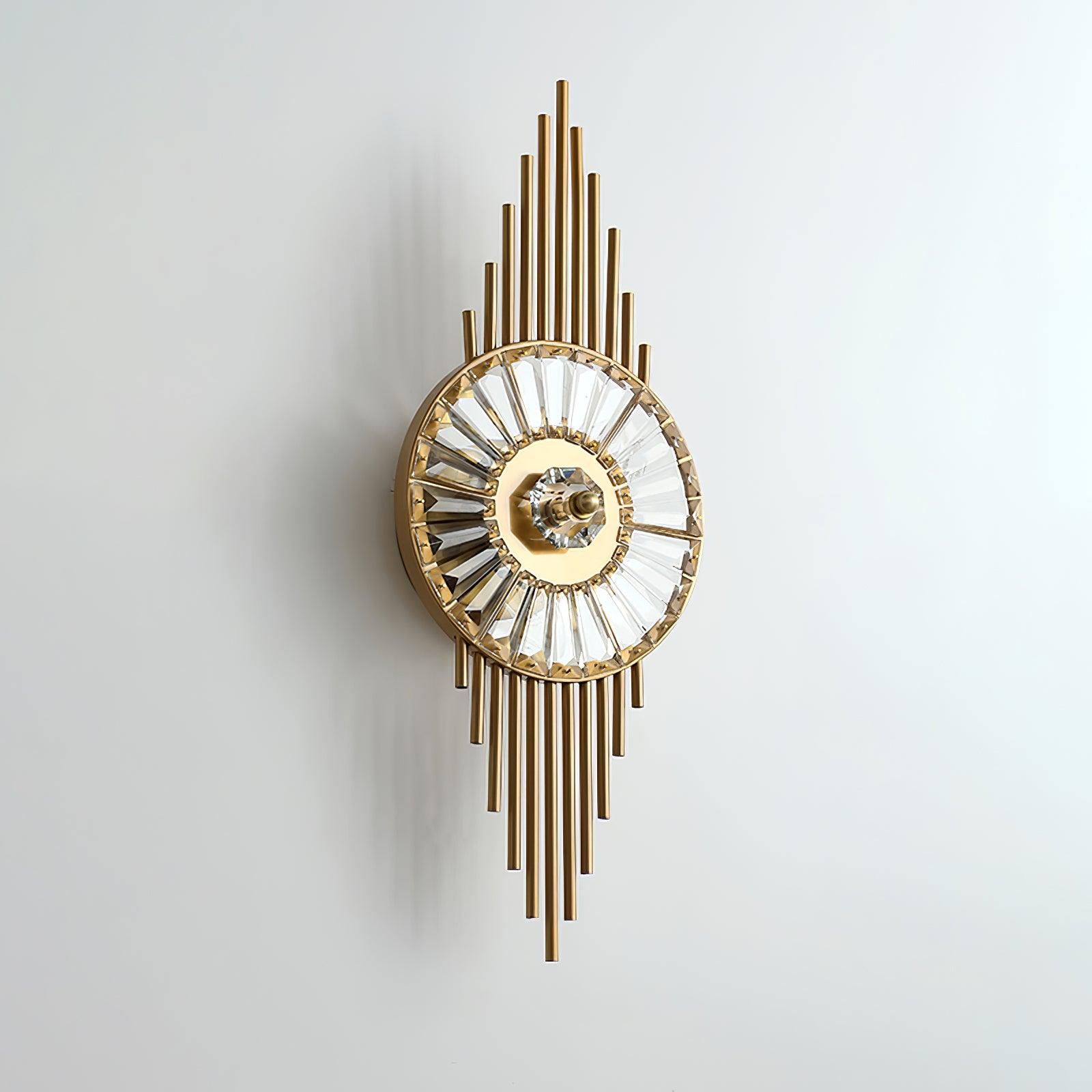 Cilirel Postmodern Luxury Gear Gold Crystal Wall Light