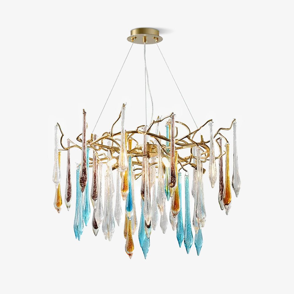 Krashen Chandelier Teardrop Glass Luxe