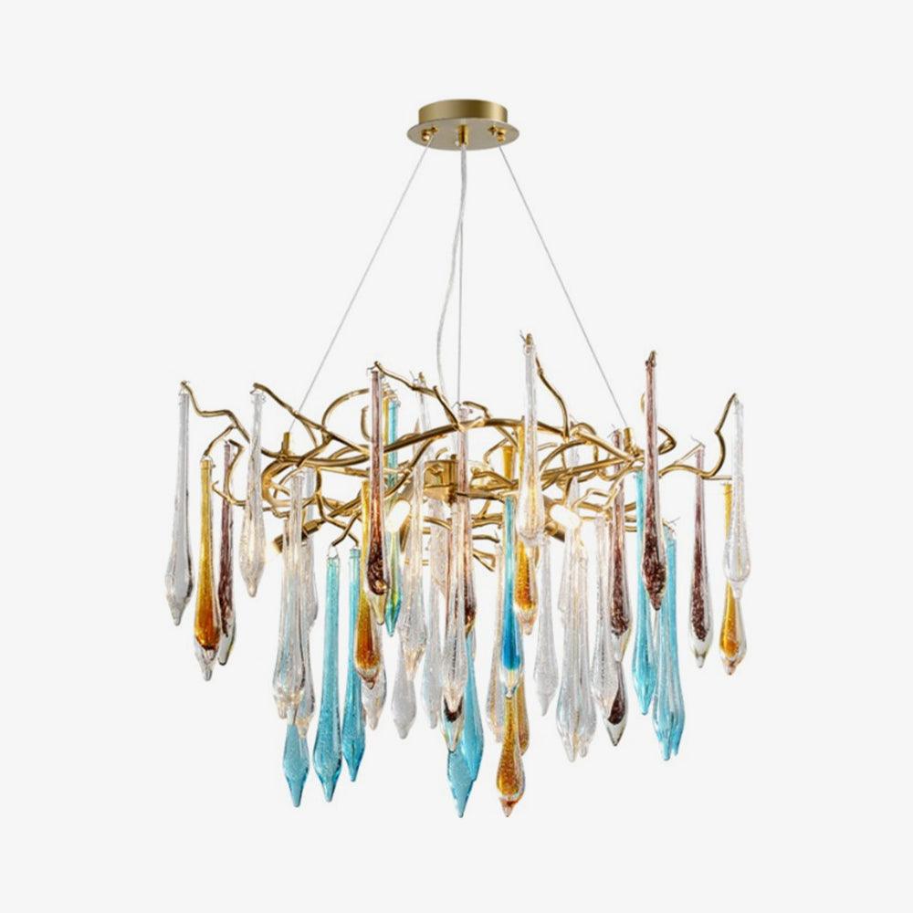 Krashen Chandelier Teardrop Glass Luxe