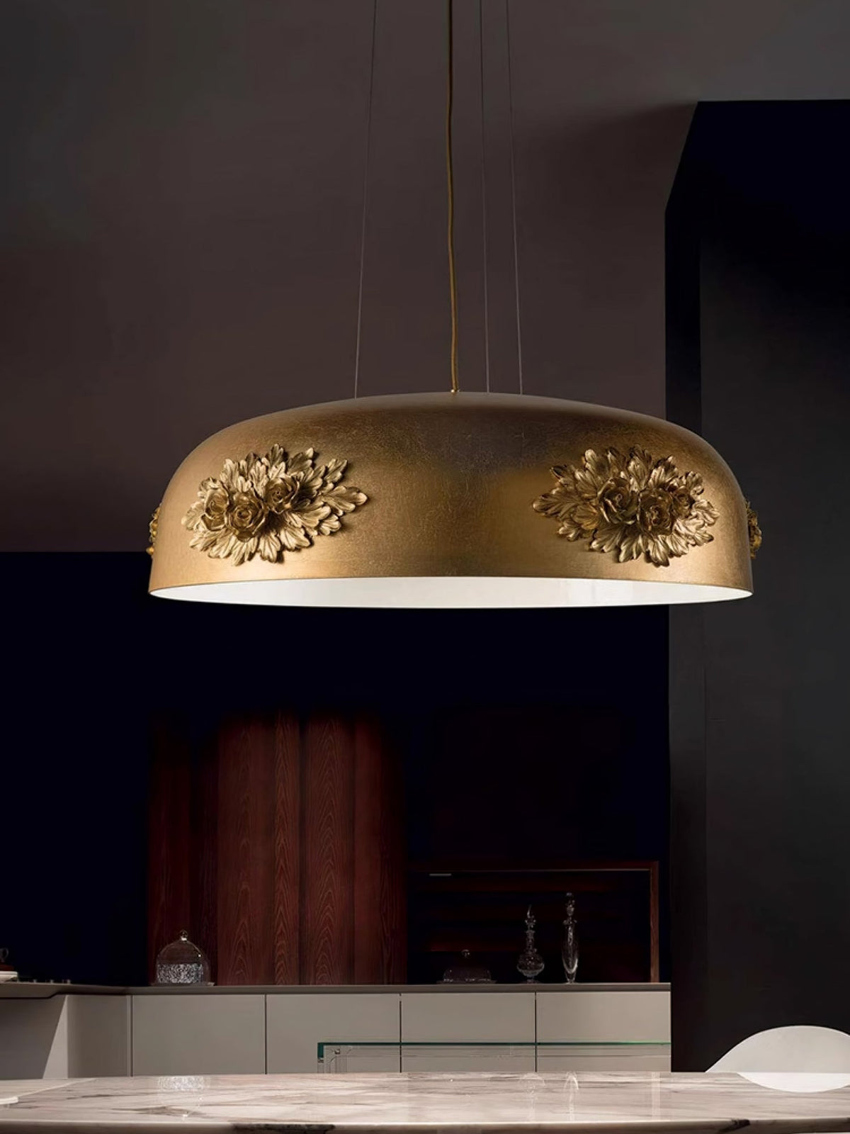 Zesolila Traditional Art Gold Pendant Light