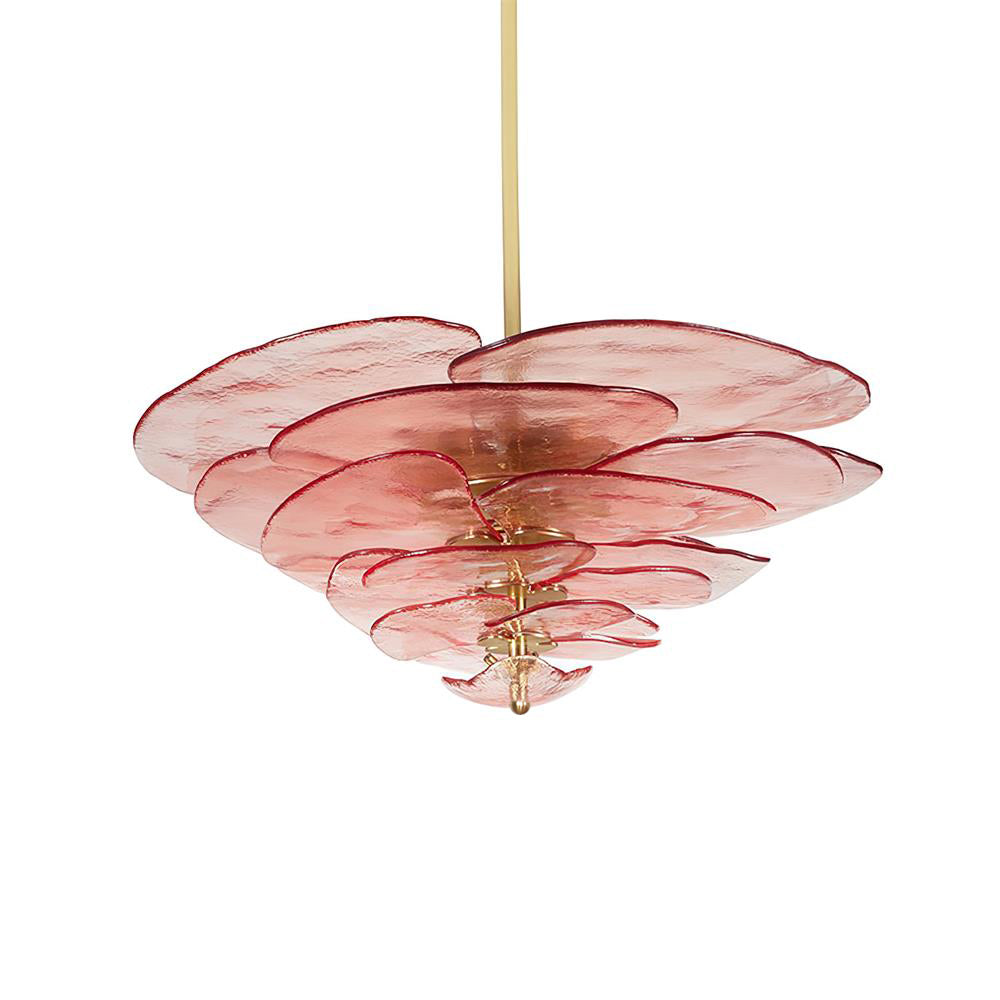 Crivs Chandelier Gold Murano Glass Petal Luxury
