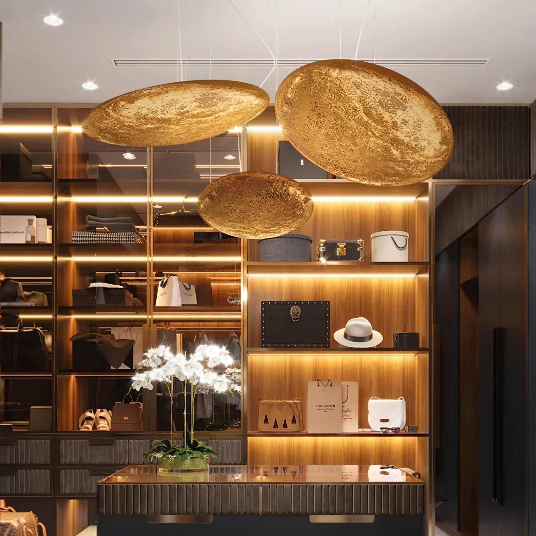 Rusken Gold Foil Pendant Lamp