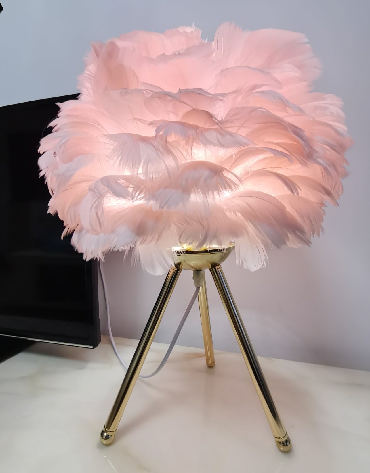 Nilo Feather Feminine Table Lamp