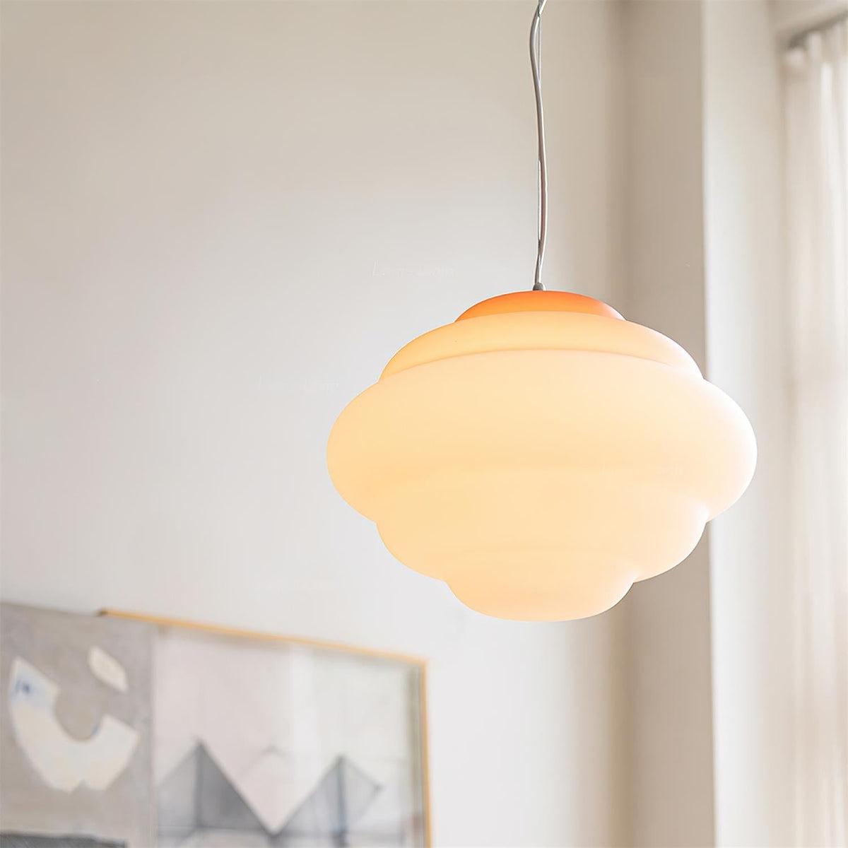 Eurvenara Premium Nordic Art Cloudy Glass Pendant Lamp