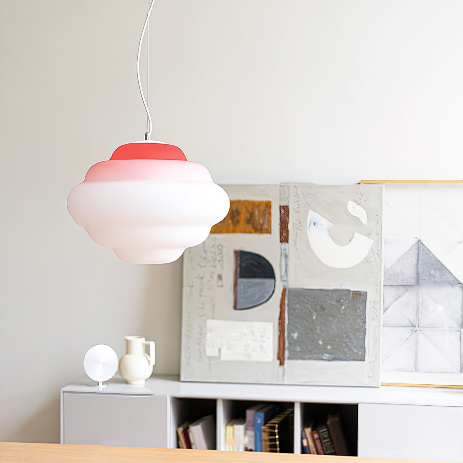 Eurvenara Premium Nordic Art Cloudy Glass Pendant Lamp