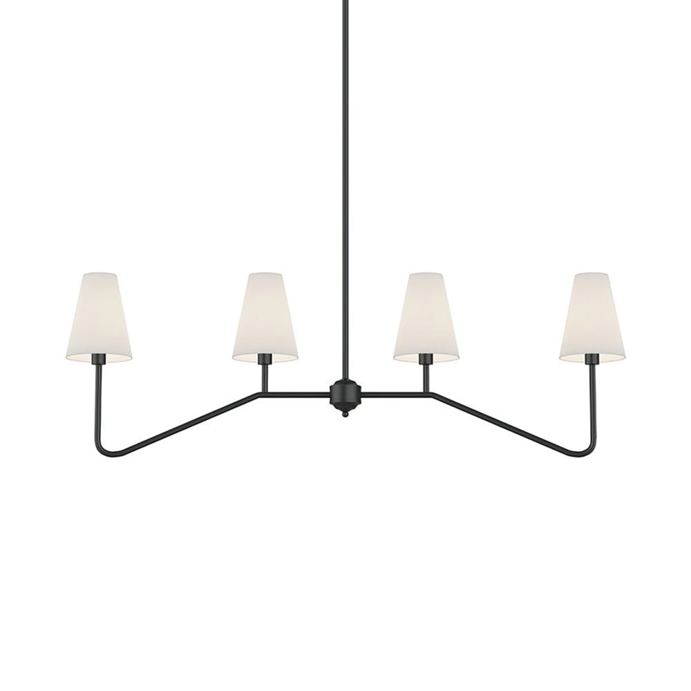 Oriinissa Chandelier Brass Curved Beige Linear