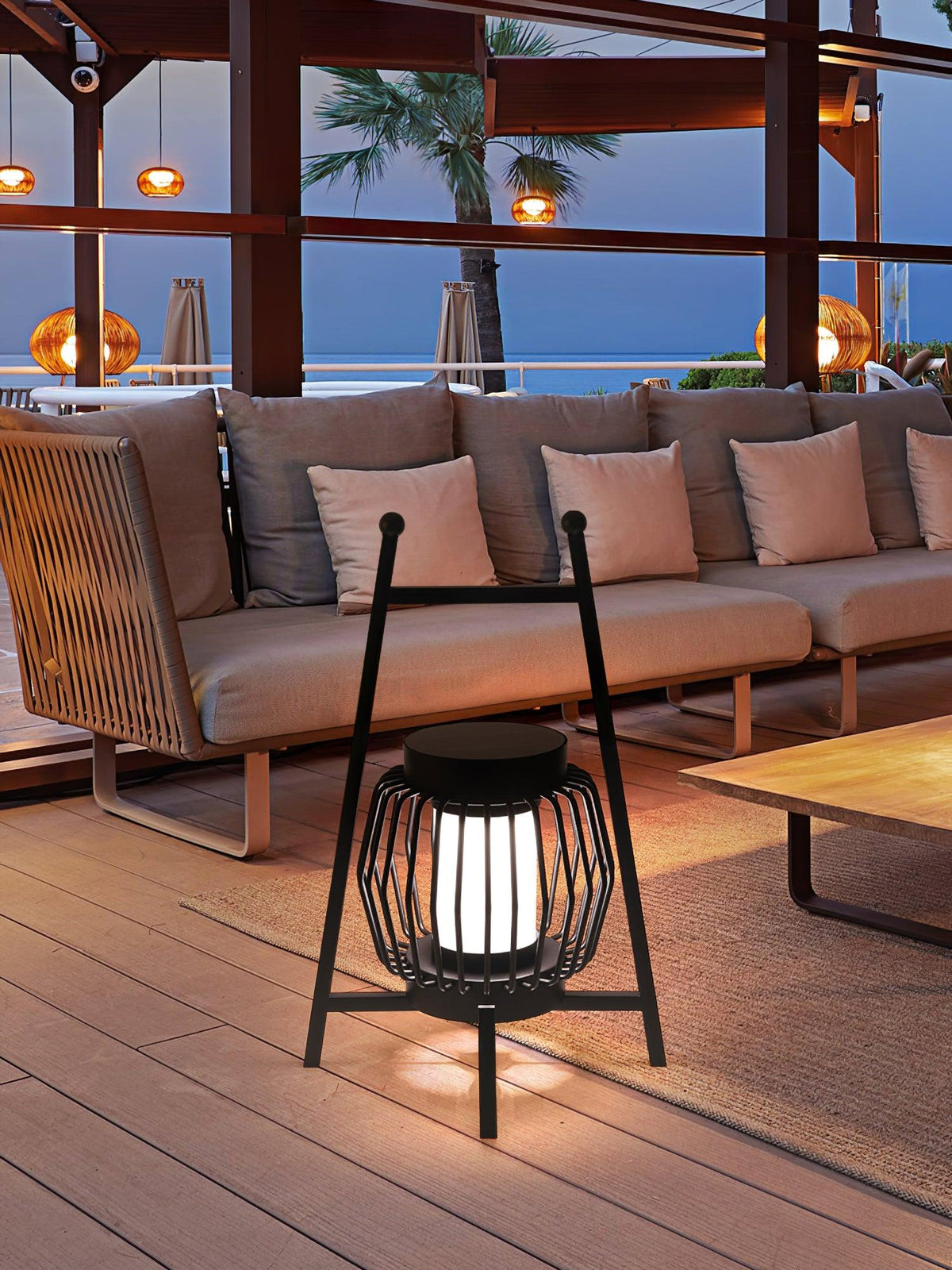 Vithair Oriental Wooden Outdoor Floor Lamp