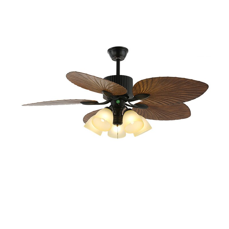 Virel Tropical Wood Ceiling Fan Light