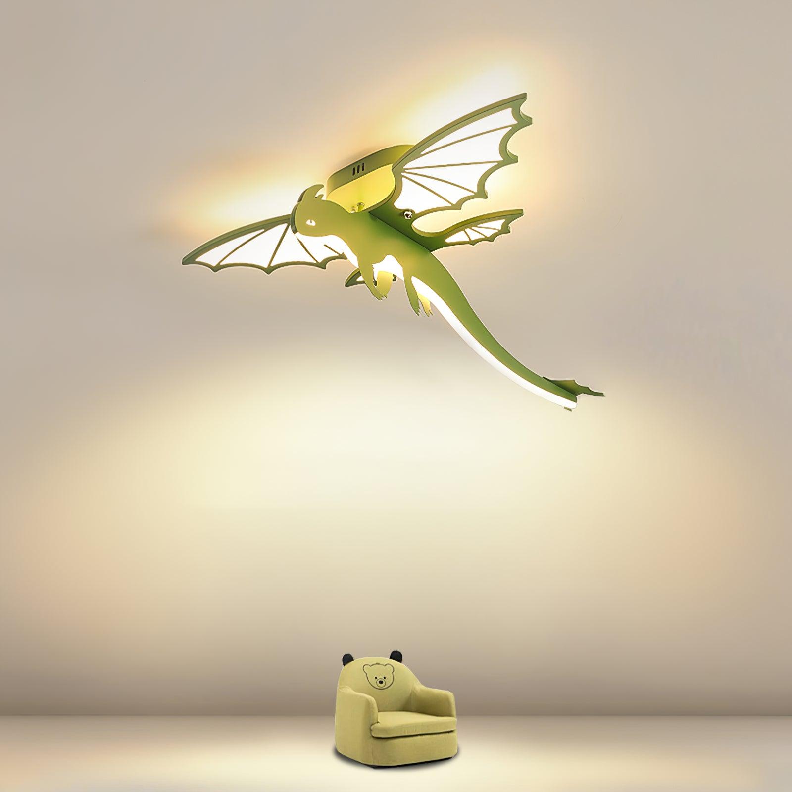 Miriora Ceiling Light Green Dinosaur LED
